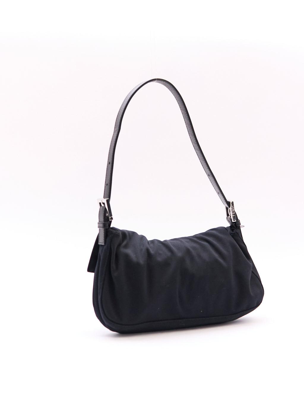 Fendi Black Nylon Baguette Bag