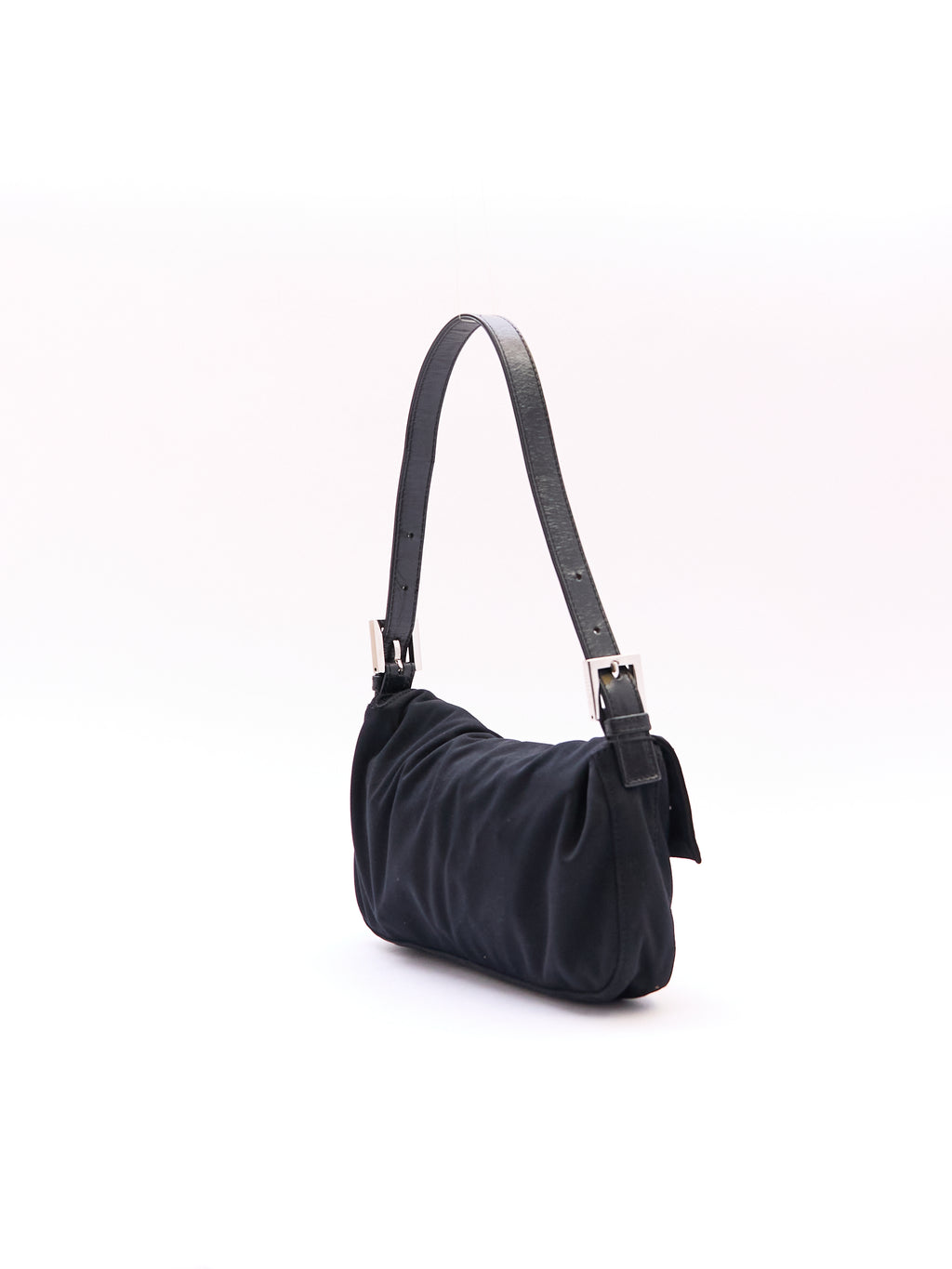 Fendi Black Nylon Baguette Bag