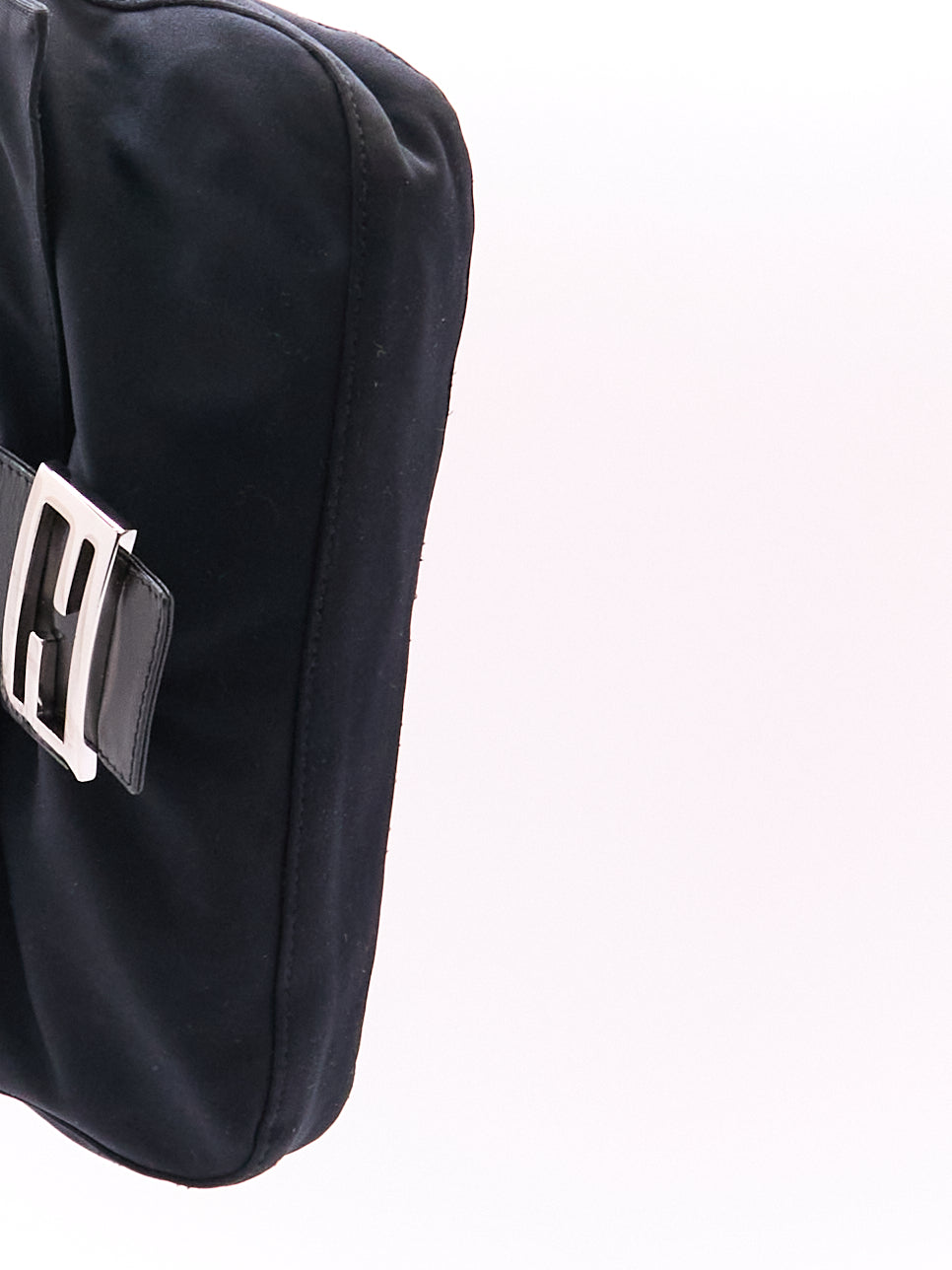 Fendi Black Nylon Baguette Bag