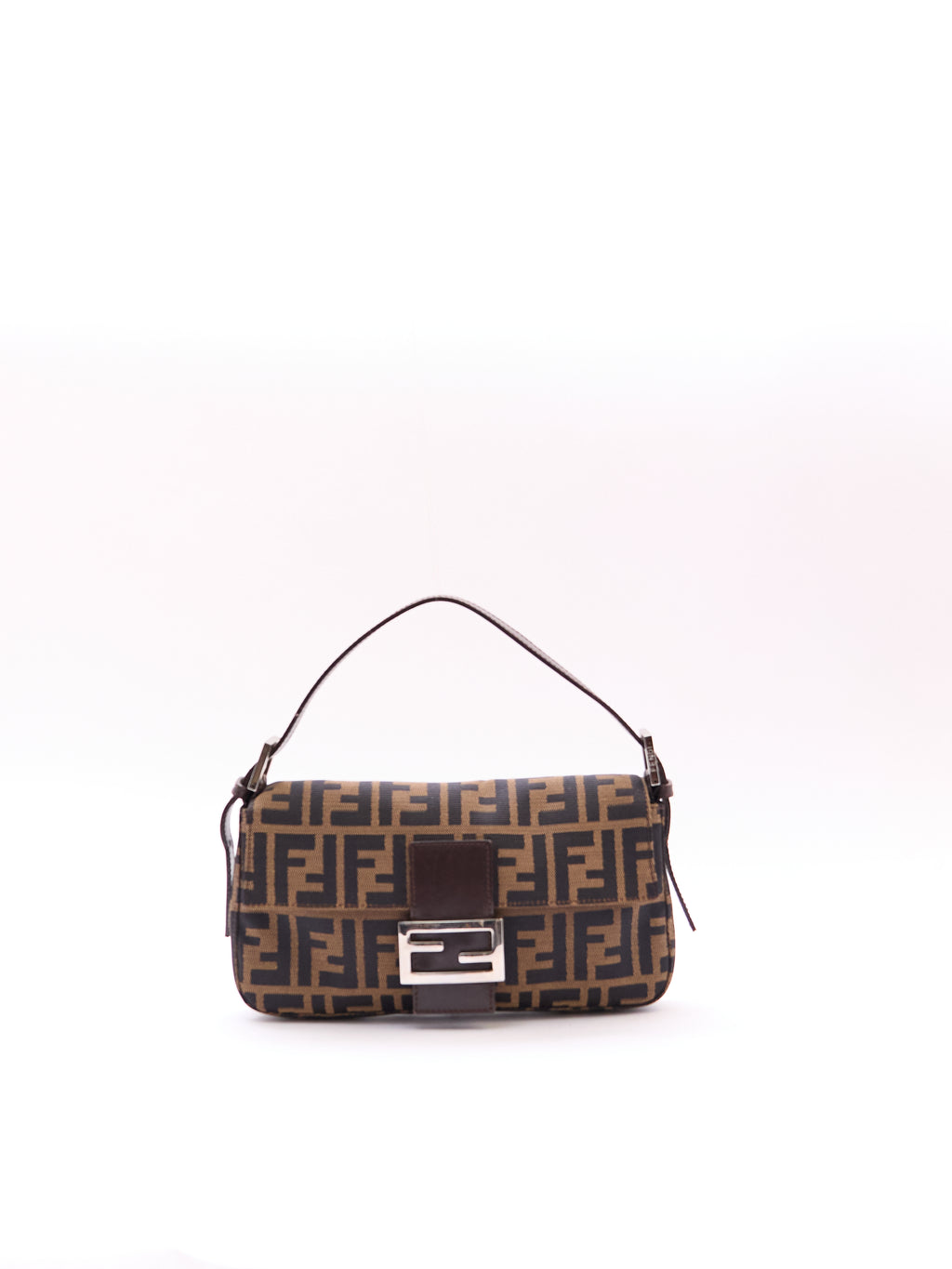 Fendi Brown  Zucca Monogram Baguette