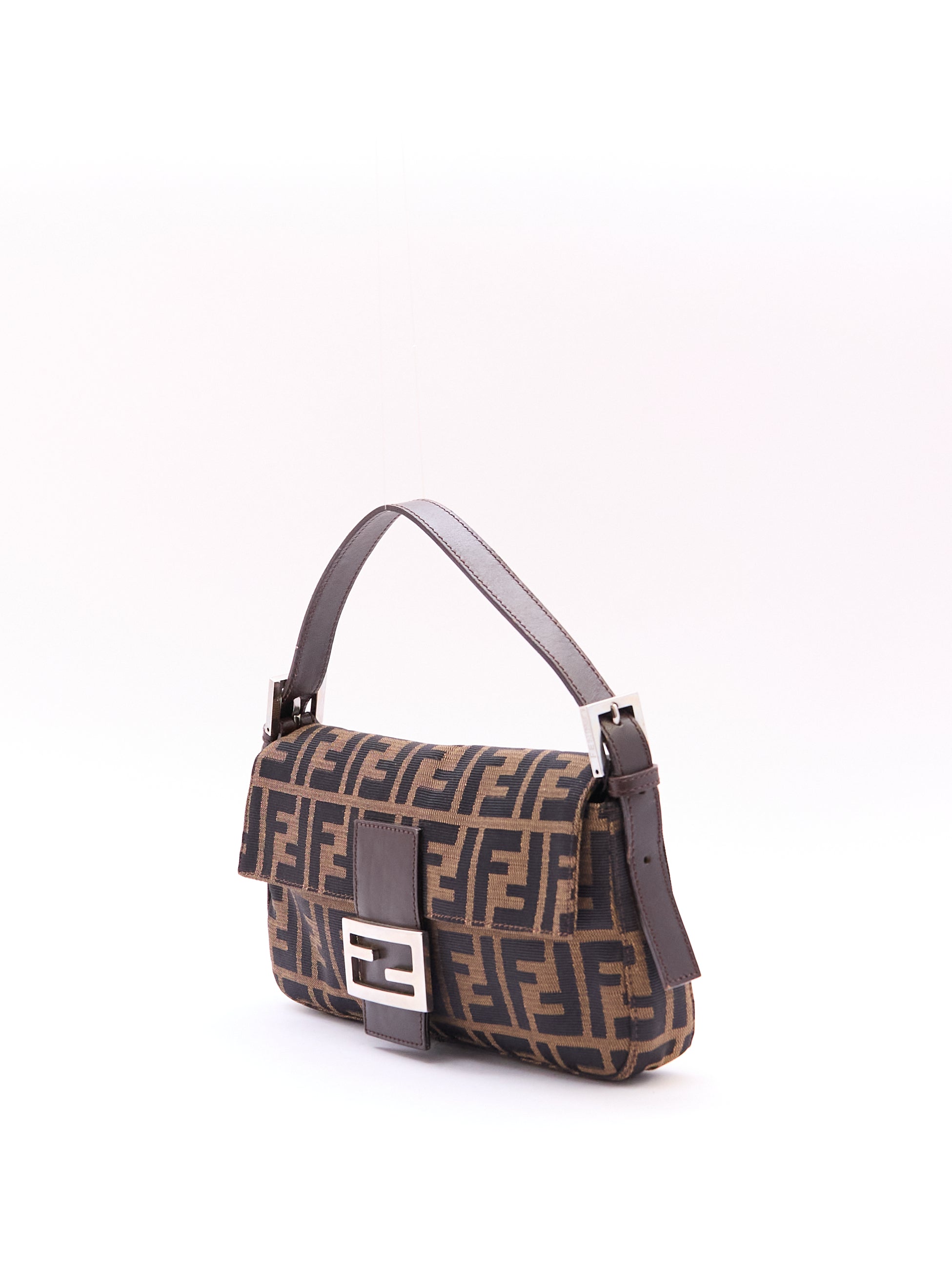 Fendi Brown  Zucca Monogram Baguette