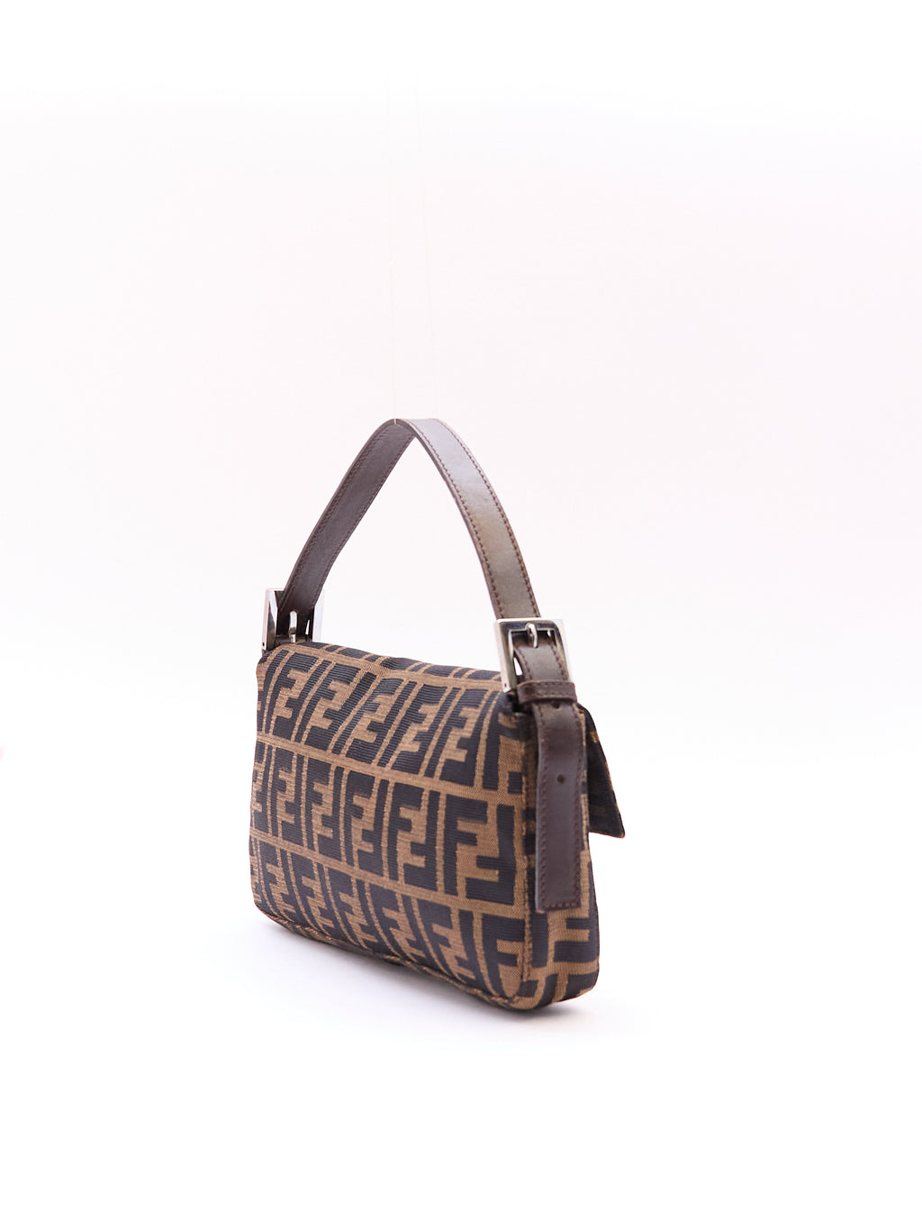 Fendi Brown  Zucca Monogram Baguette