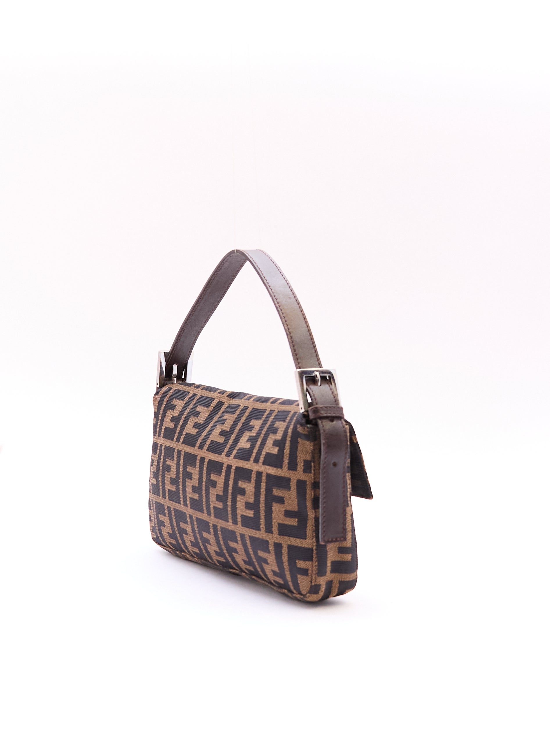 Fendi Brown  Zucca Monogram Baguette