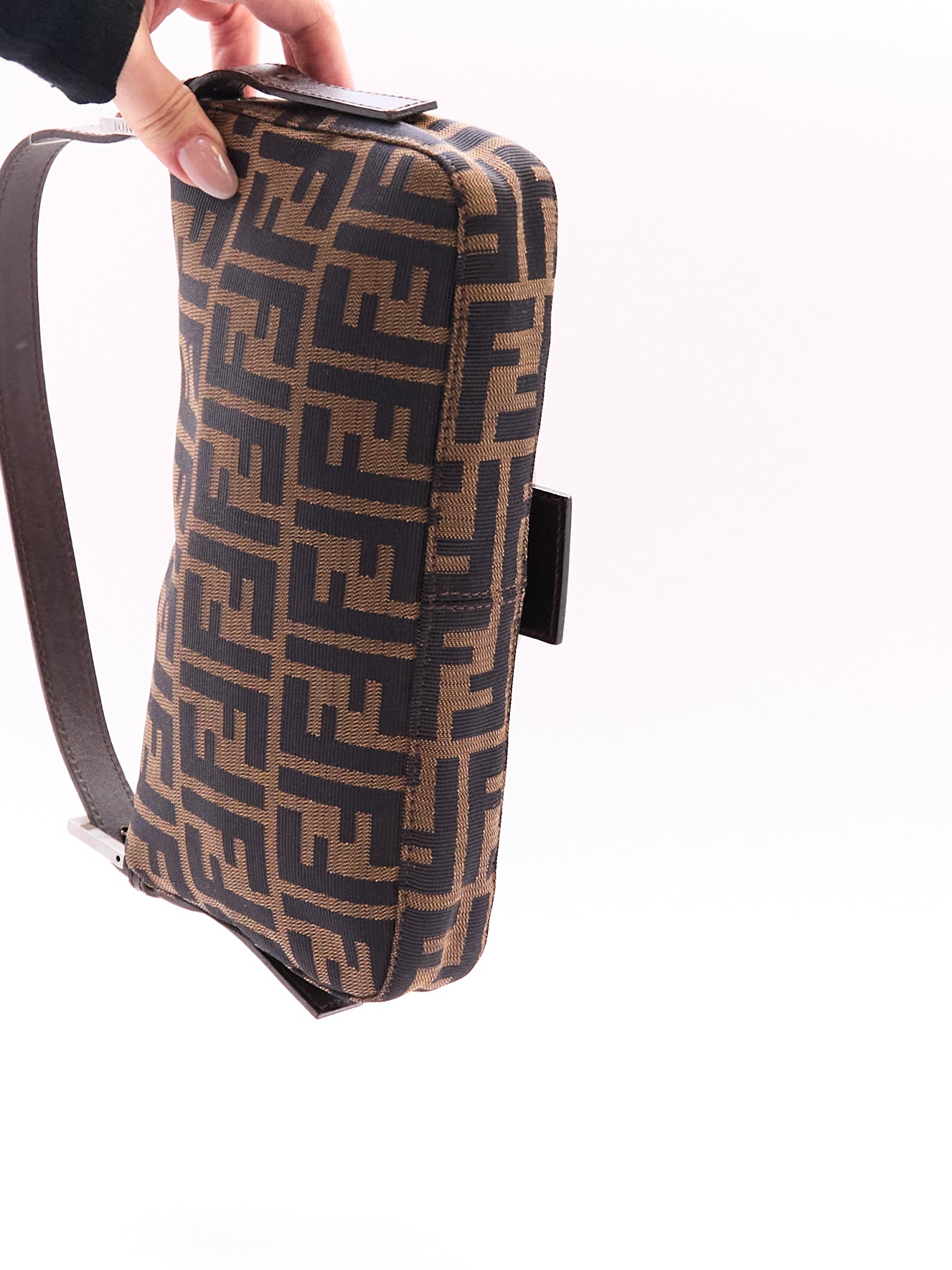 Fendi Brown  Zucca Monogram Baguette