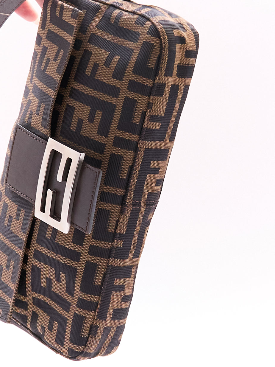 Fendi Brown  Zucca Monogram Baguette