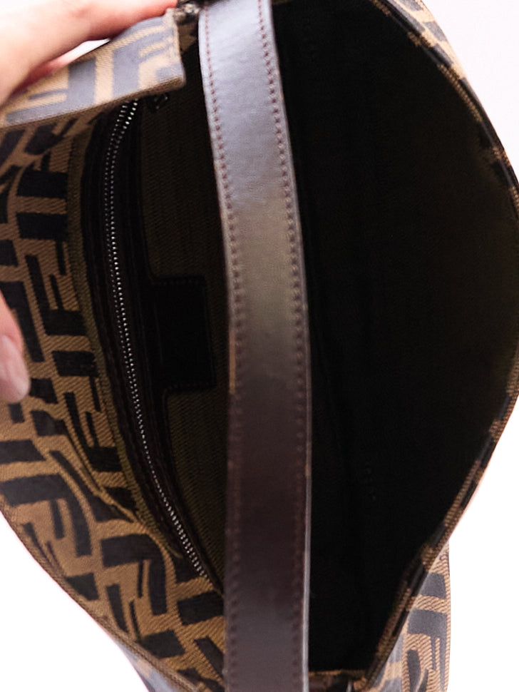 Fendi Brown  Zucca Monogram Baguette