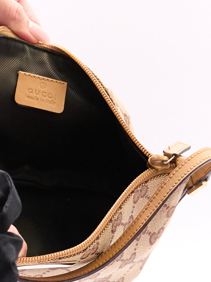 Gucci Beige Monogram Pochette