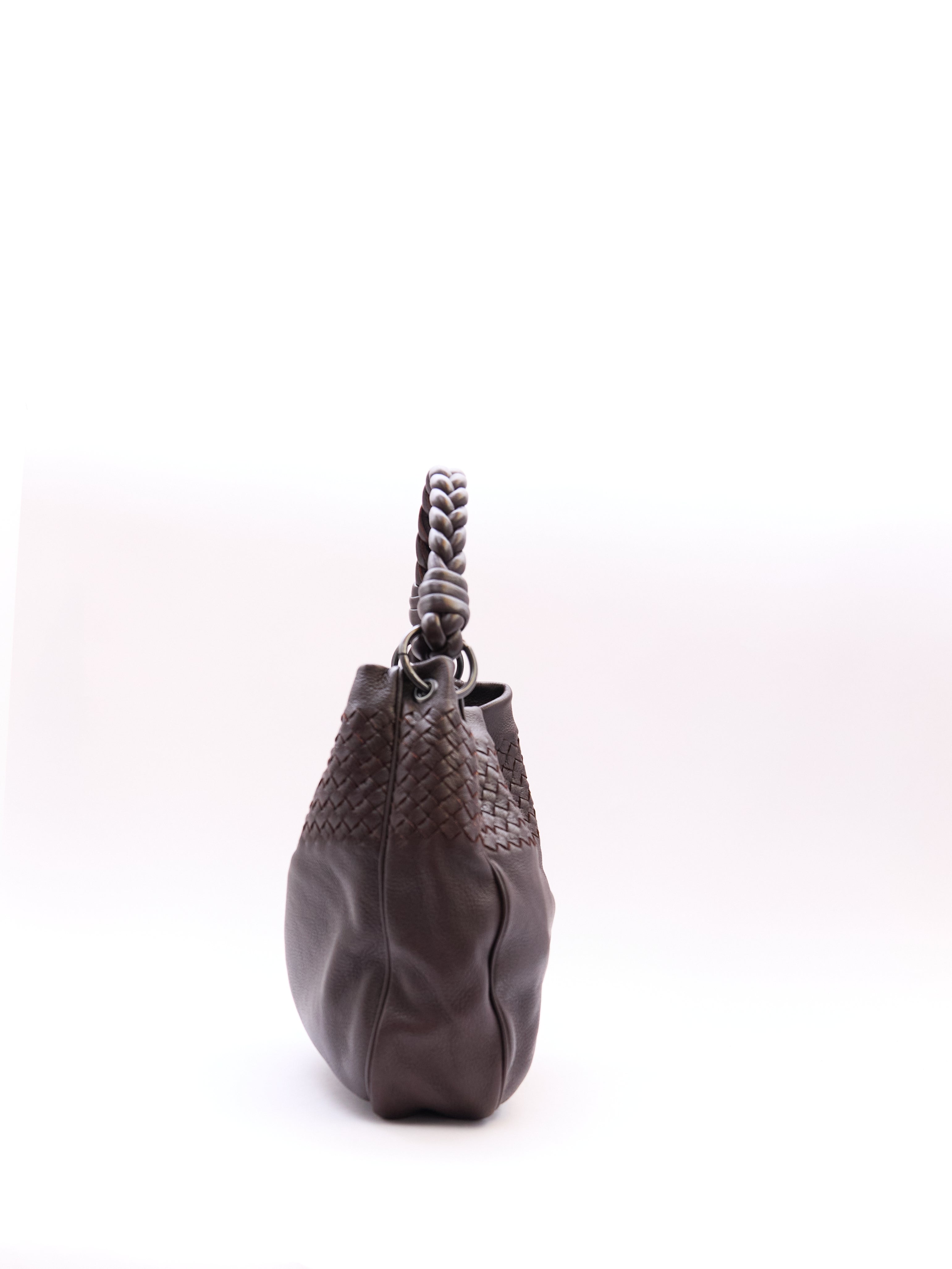 Bottega Veneta Brown Intrecciato Leather Shoulder Bag