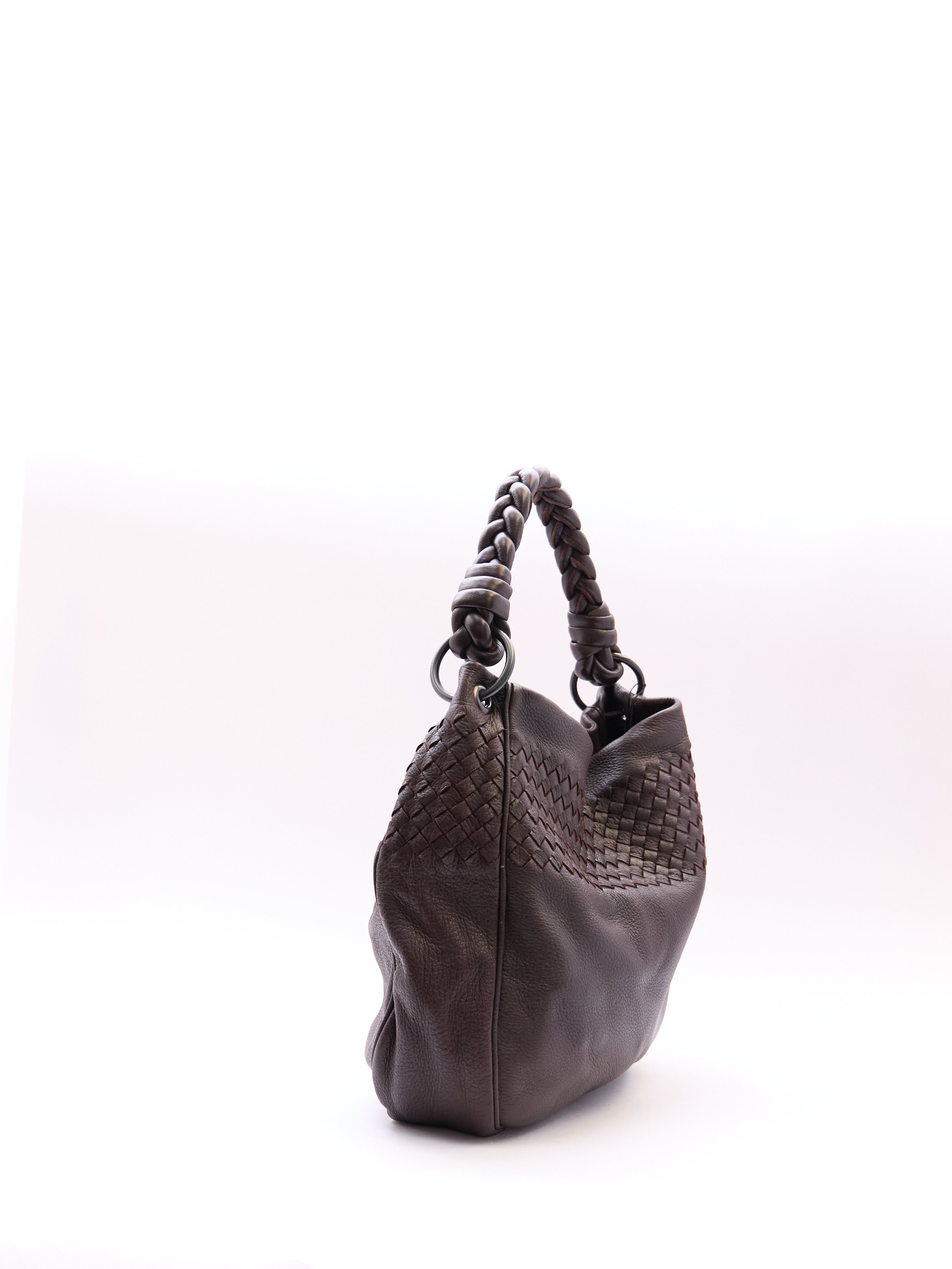 Bottega Veneta Brown Intrecciato Leather Shoulder Bag