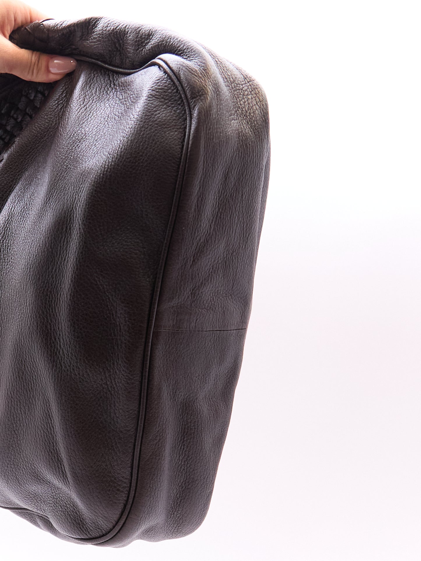 Bottega Veneta Brown Intrecciato Leather Shoulder Bag