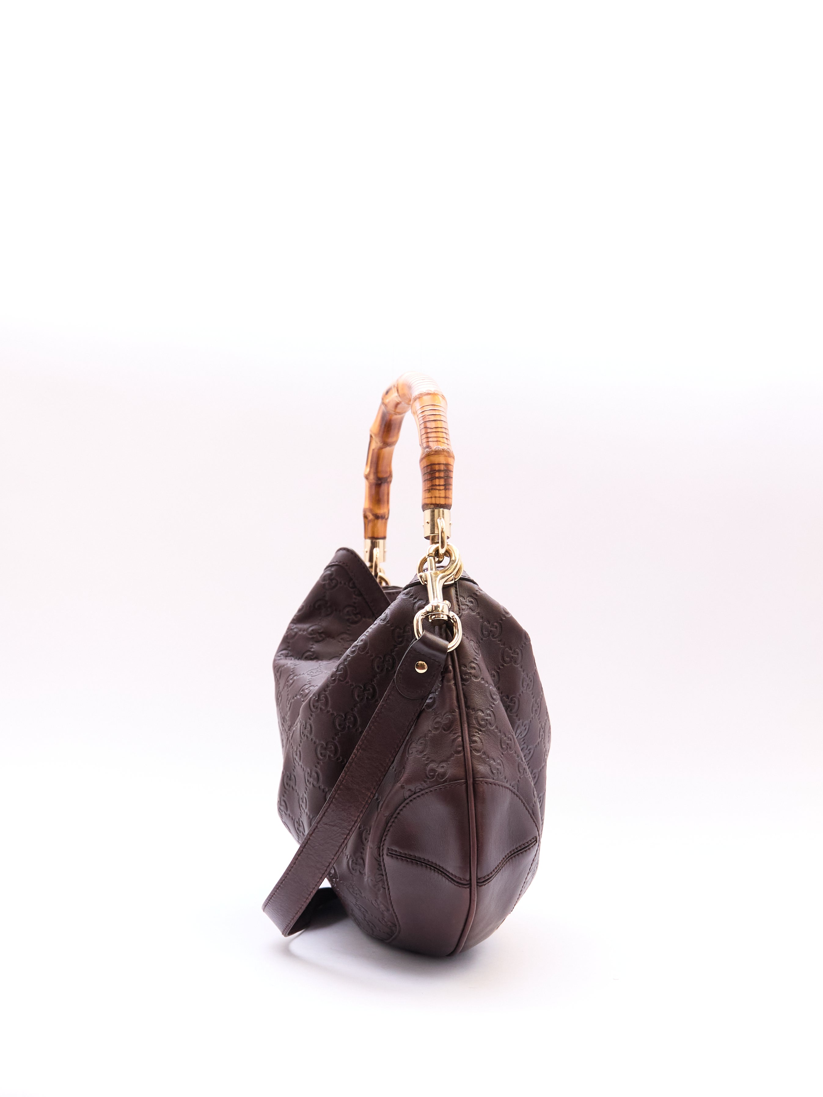 Gucci Guccissima Bamboo Handle Bag