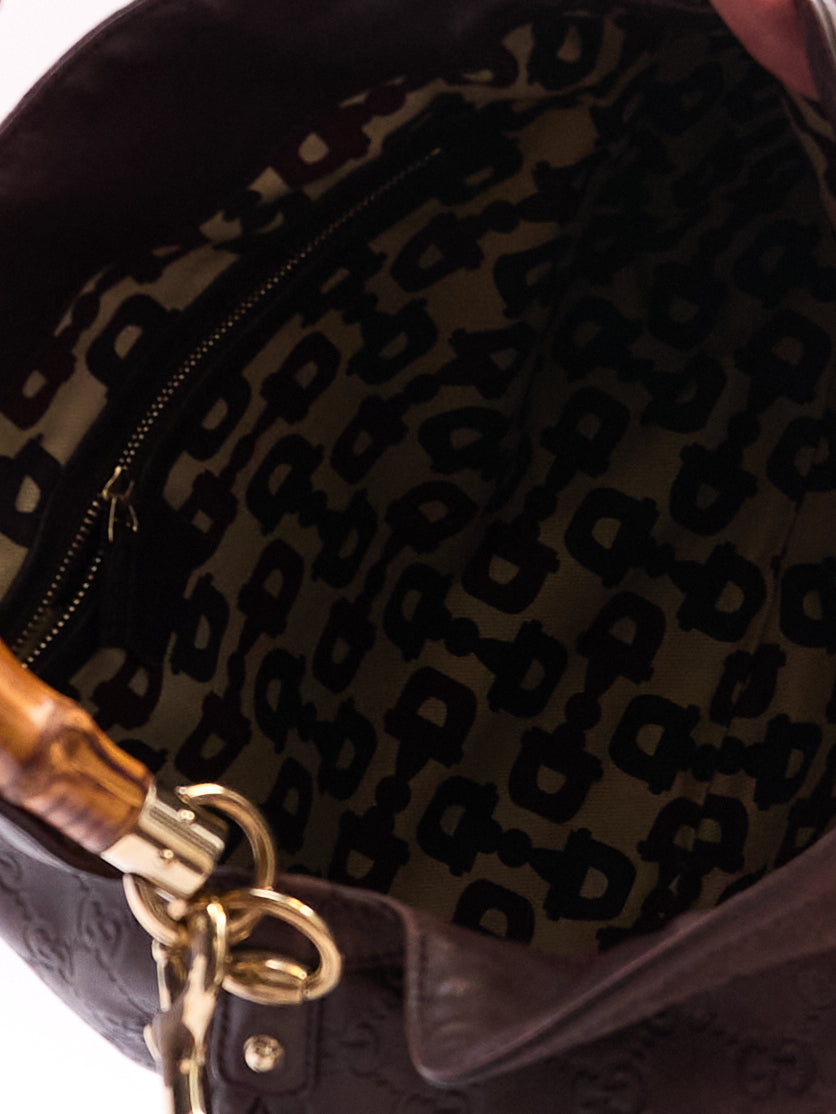 Gucci Guccissima Bamboo Handle Bag