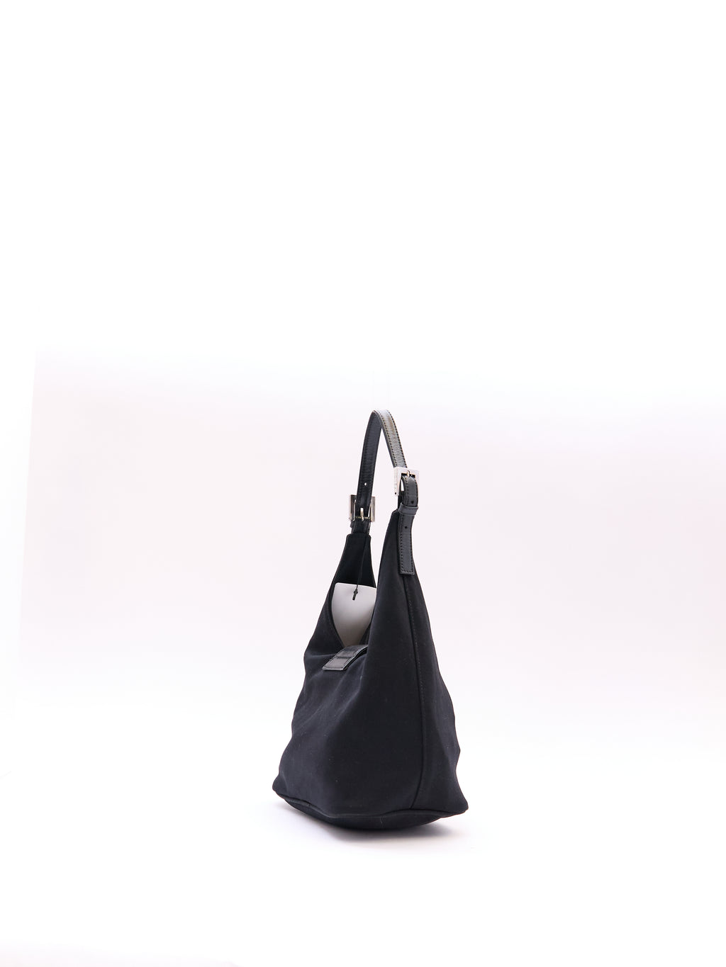 Fendi Black Nylon Mamma Baguette Bag