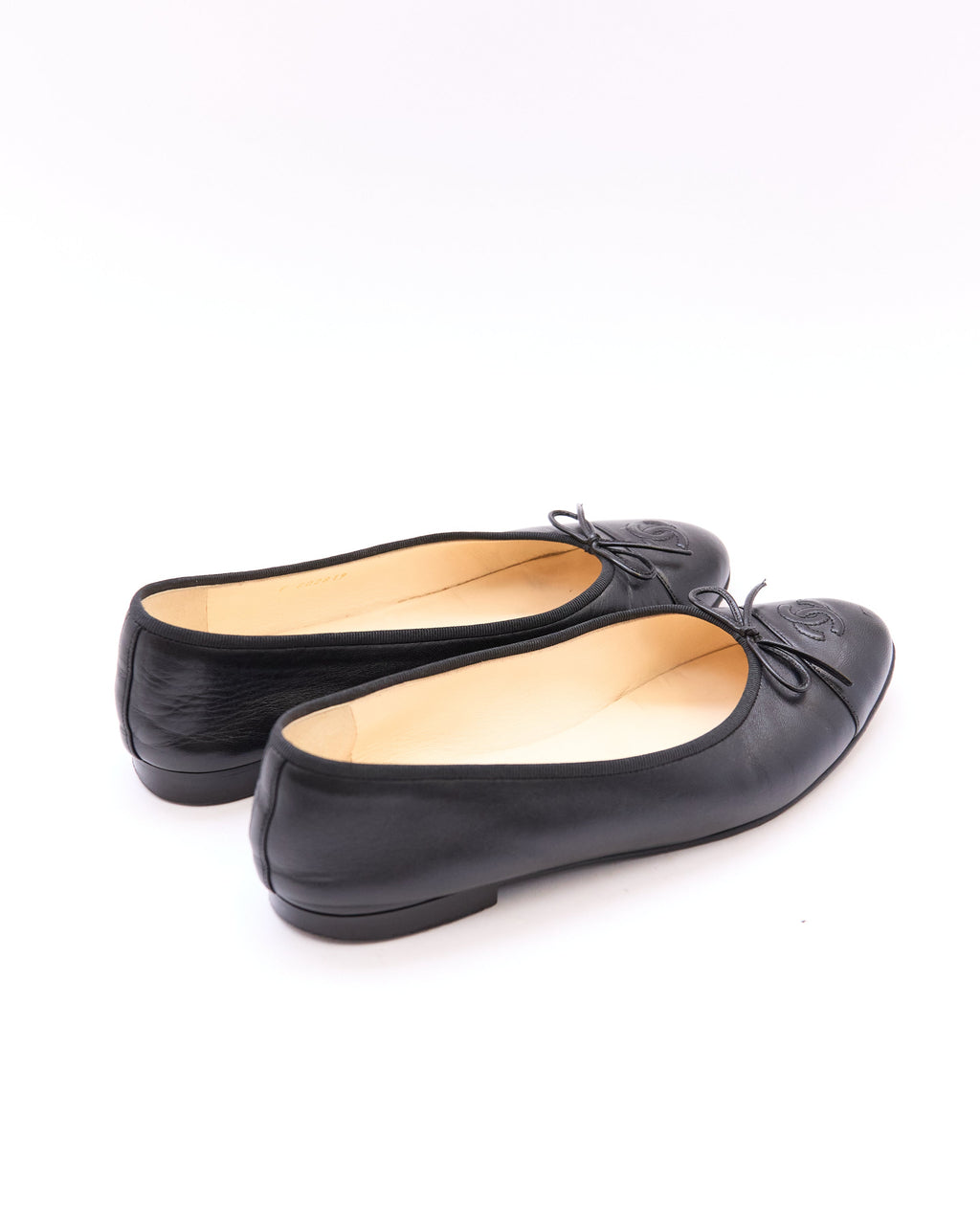 Chanel Black Leather Flats Size 39