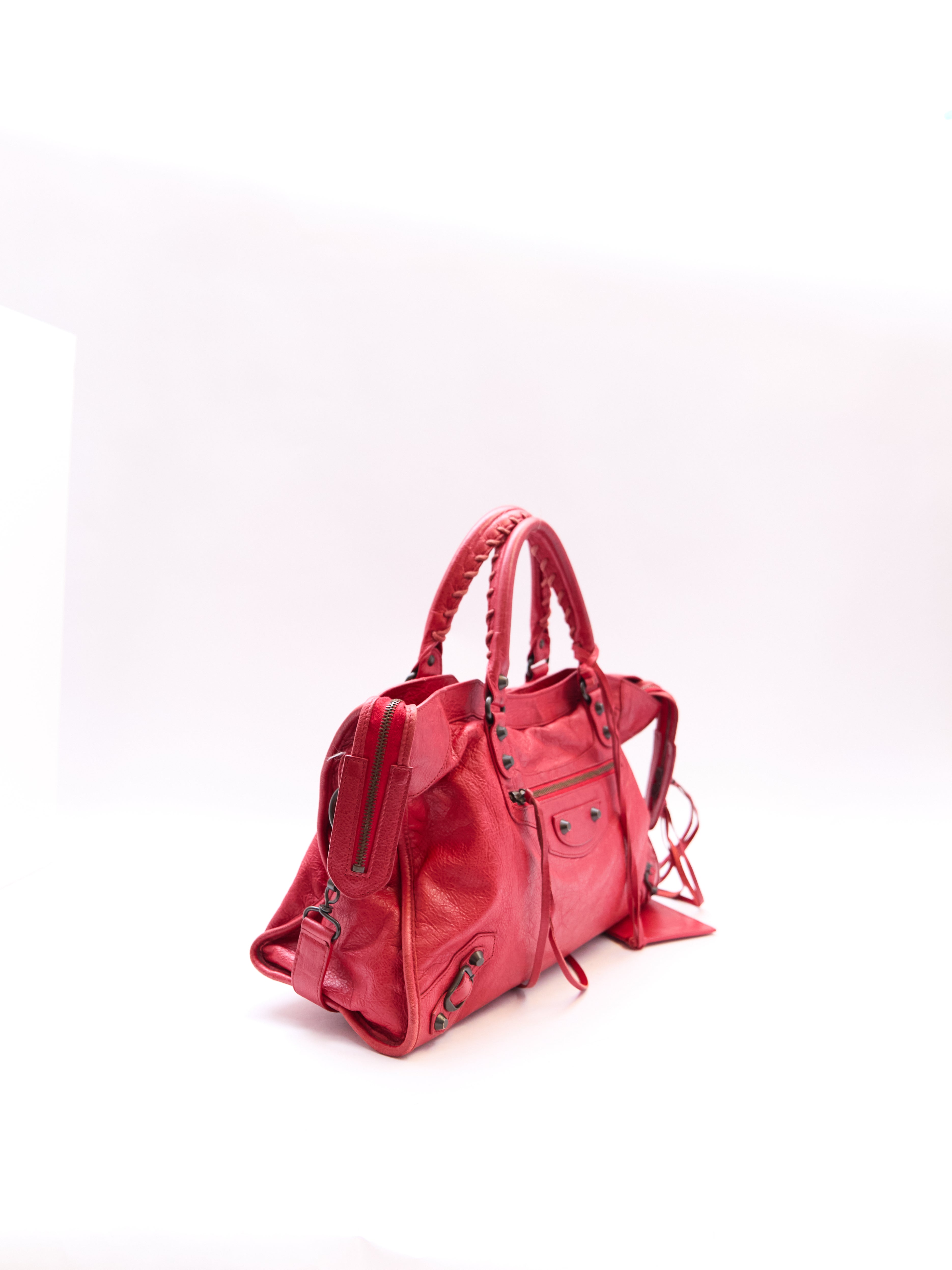 Balenciaga Red City Bag