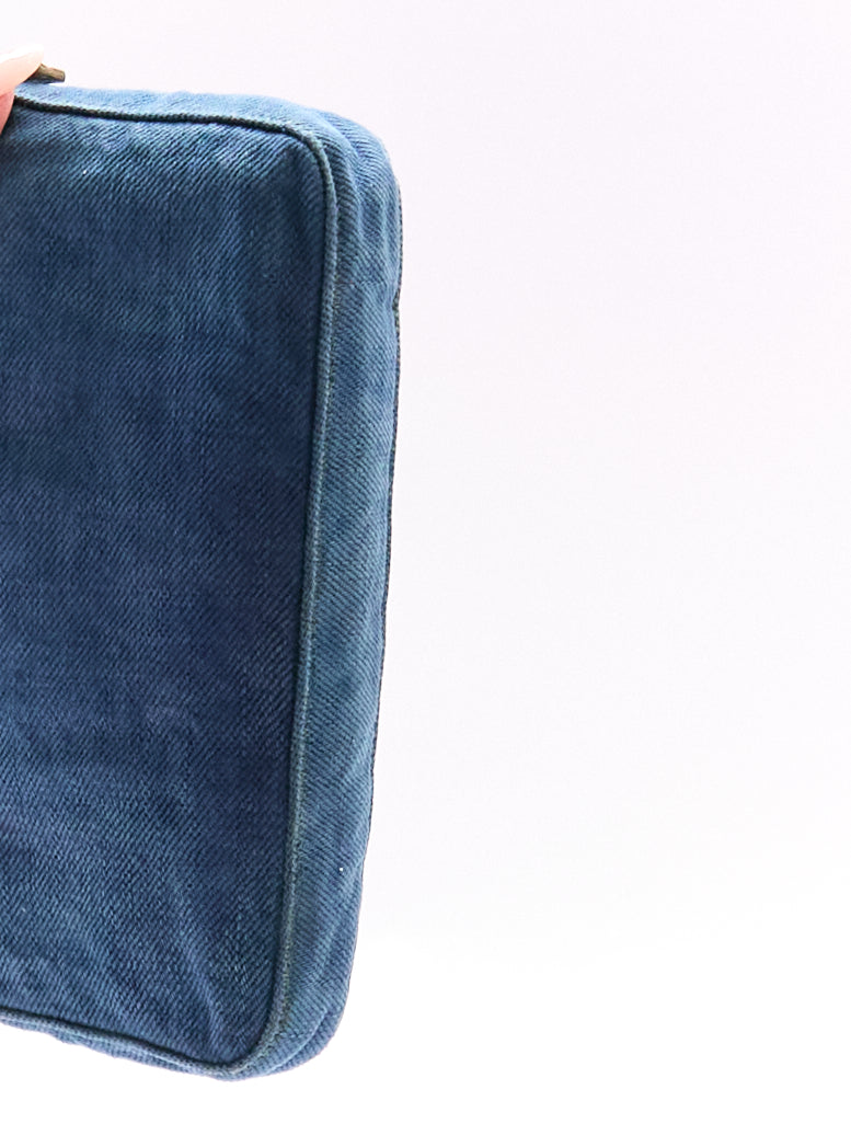 Fendi Denim and Python Mini Baguette