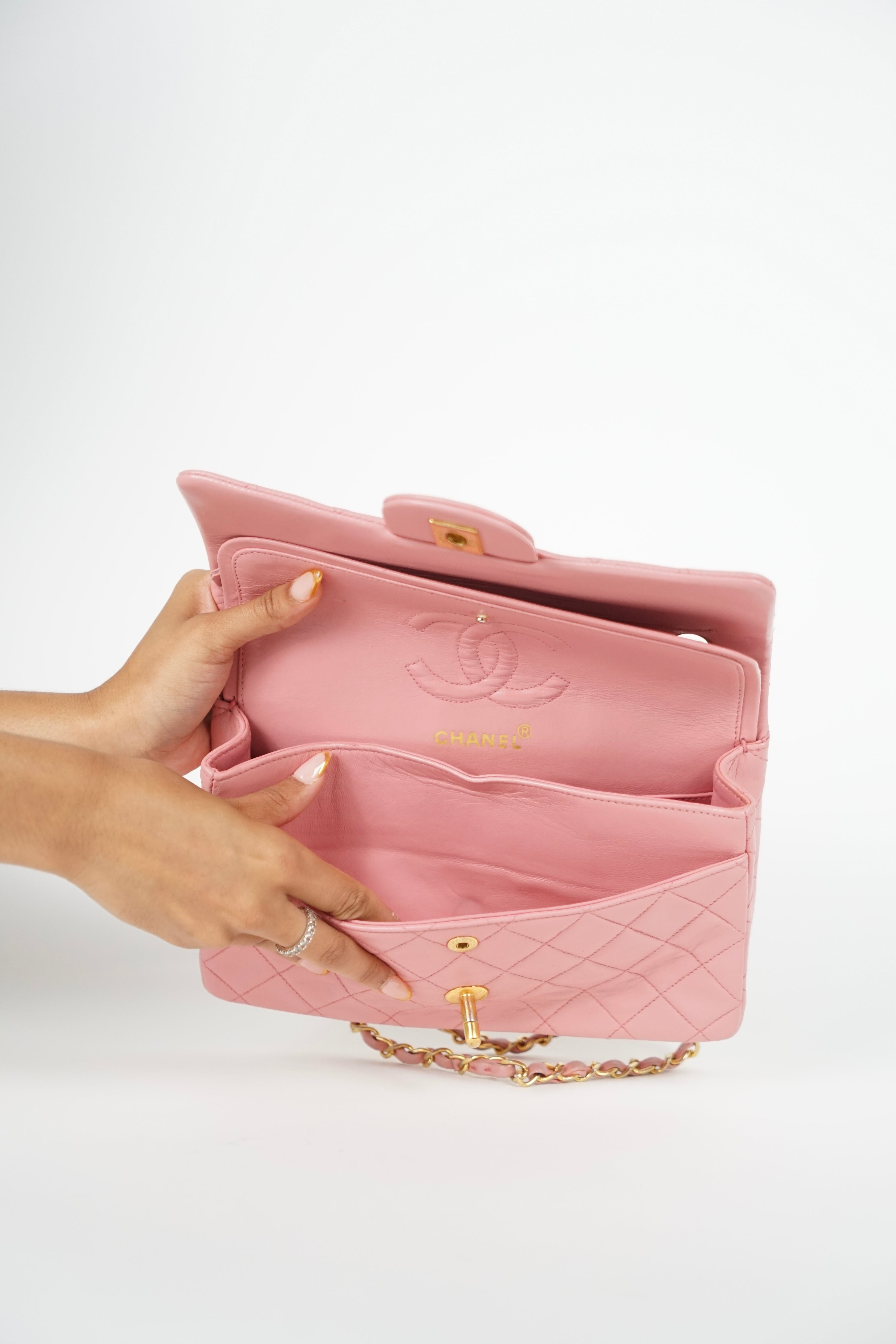 Chanel Lambskin Baby Pink Double Flap Bag