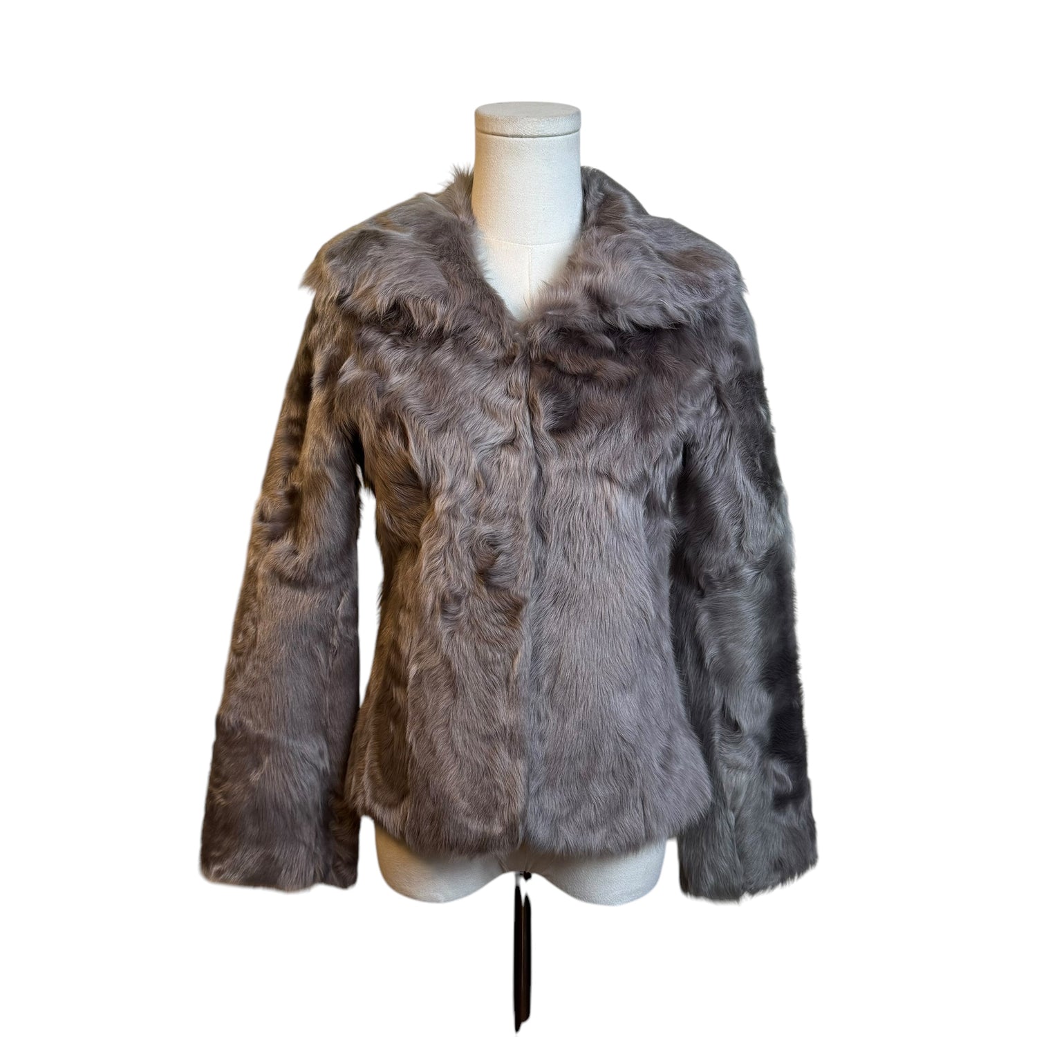 Grey Vintage Fur Jacket