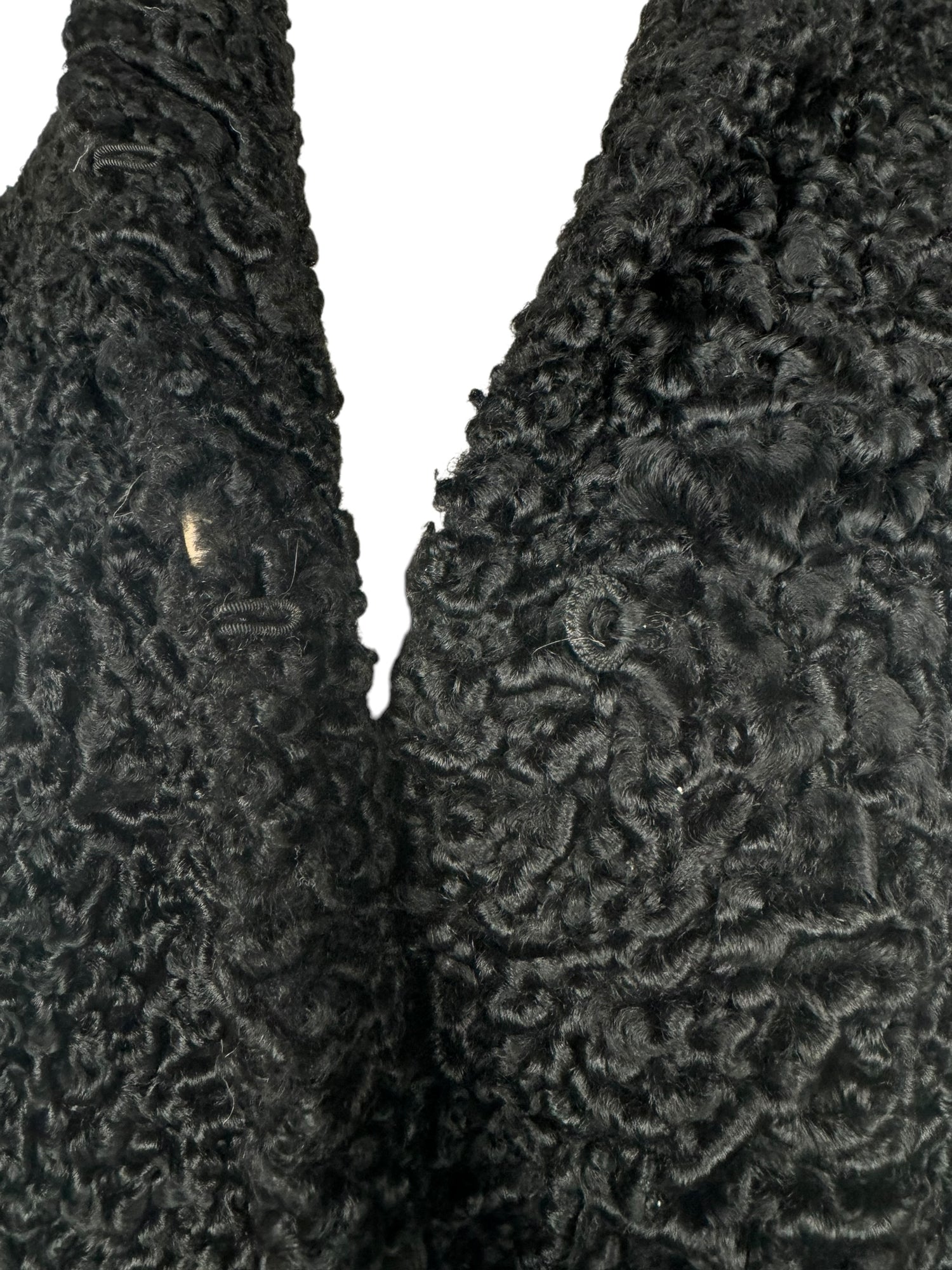 Vintage Black Lamb Fur Jacket