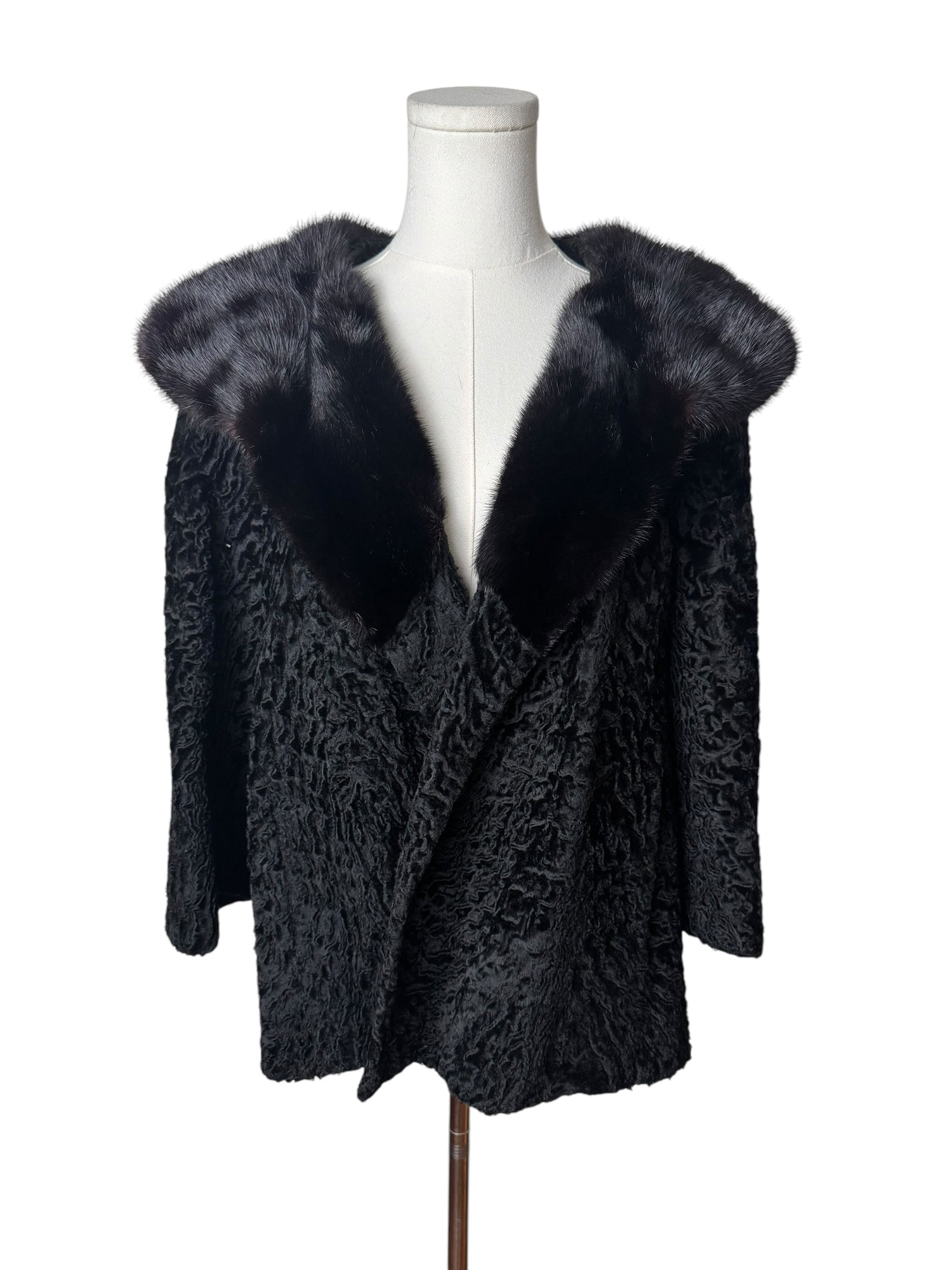 Black Vintage Fur Jacket