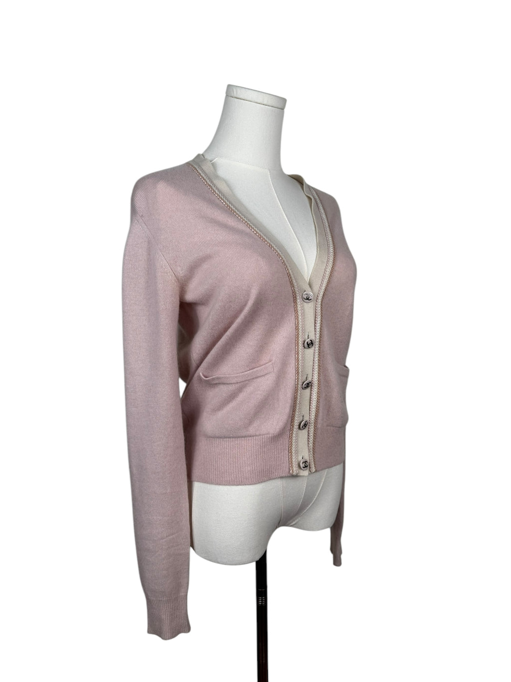 Chanel Pink Cashmere Cardigan
