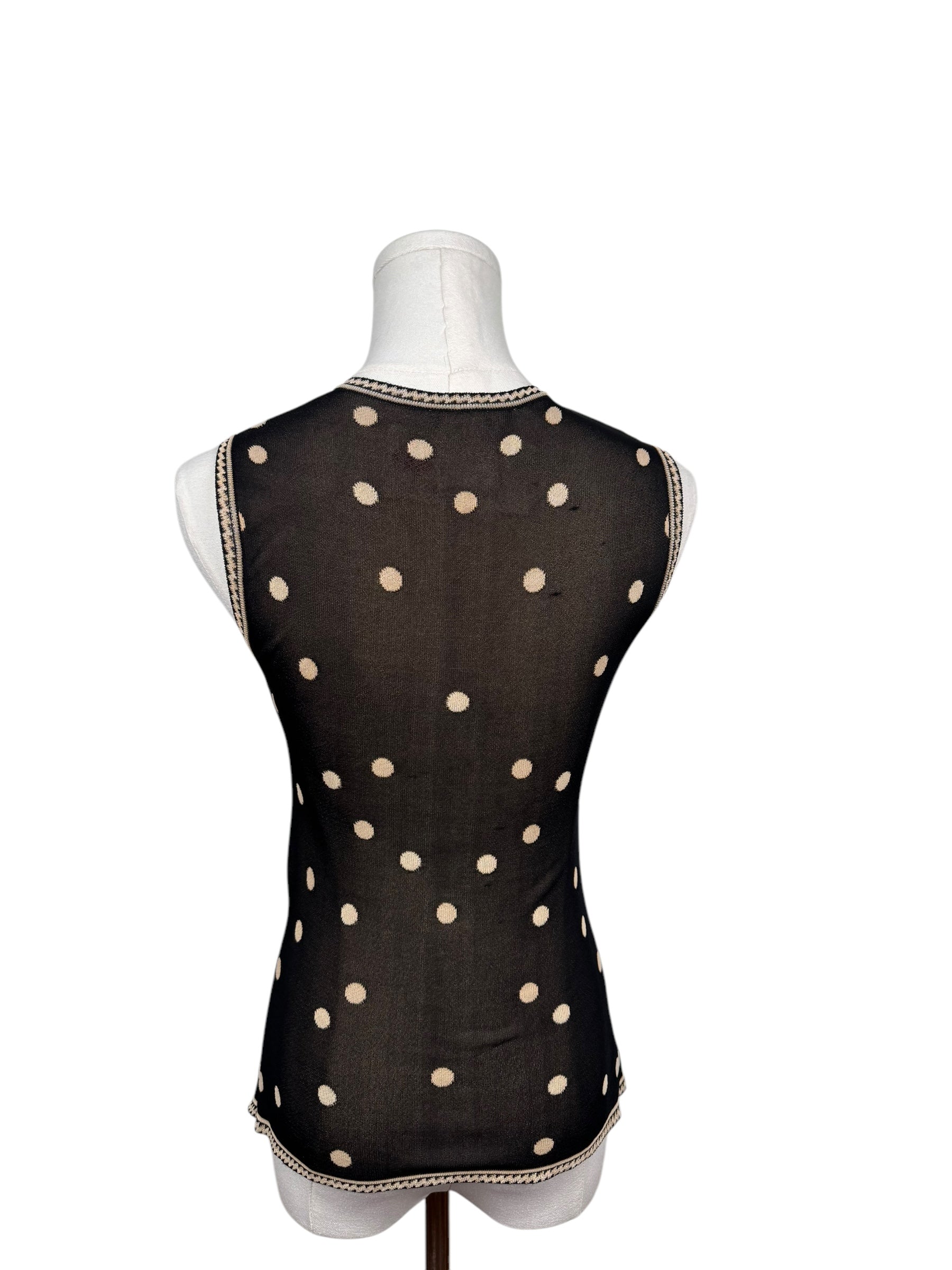 Chanel Brown/White Flower Tank, 2000's