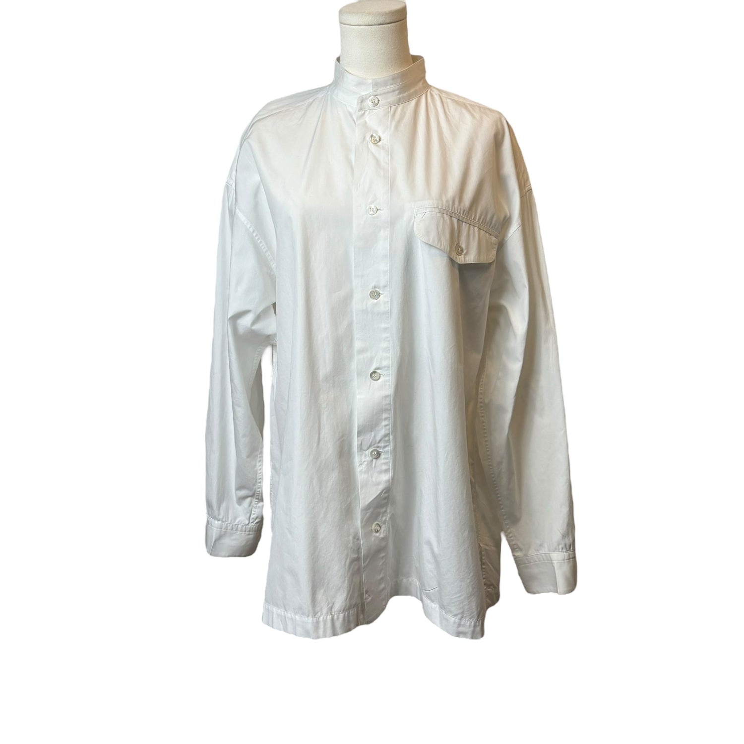 Issey Miyake White Button Down Long Sleeve