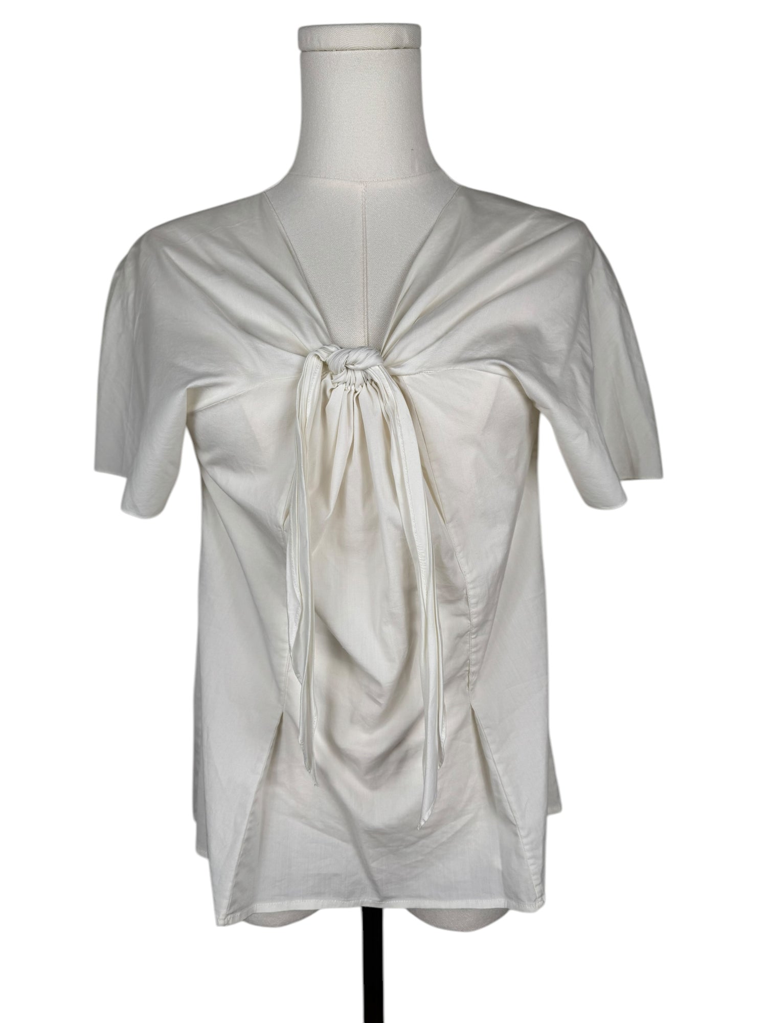 Vintage YSL White Poplin Blouse w/ Tie