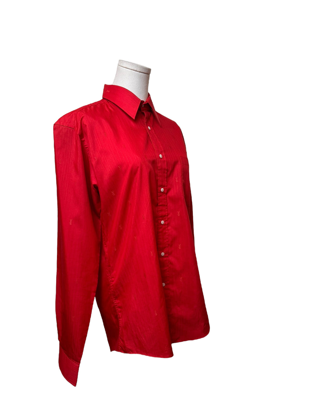 YSL Red Logo Button Down Shirt
