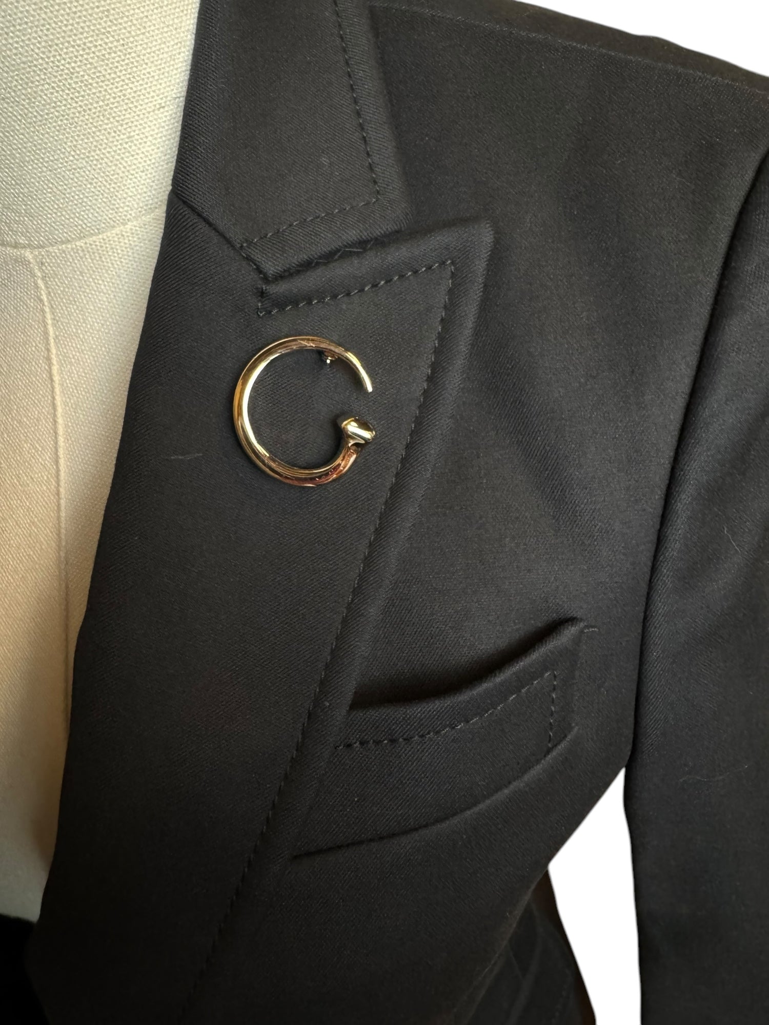 Gucci Black Blazer with Pin