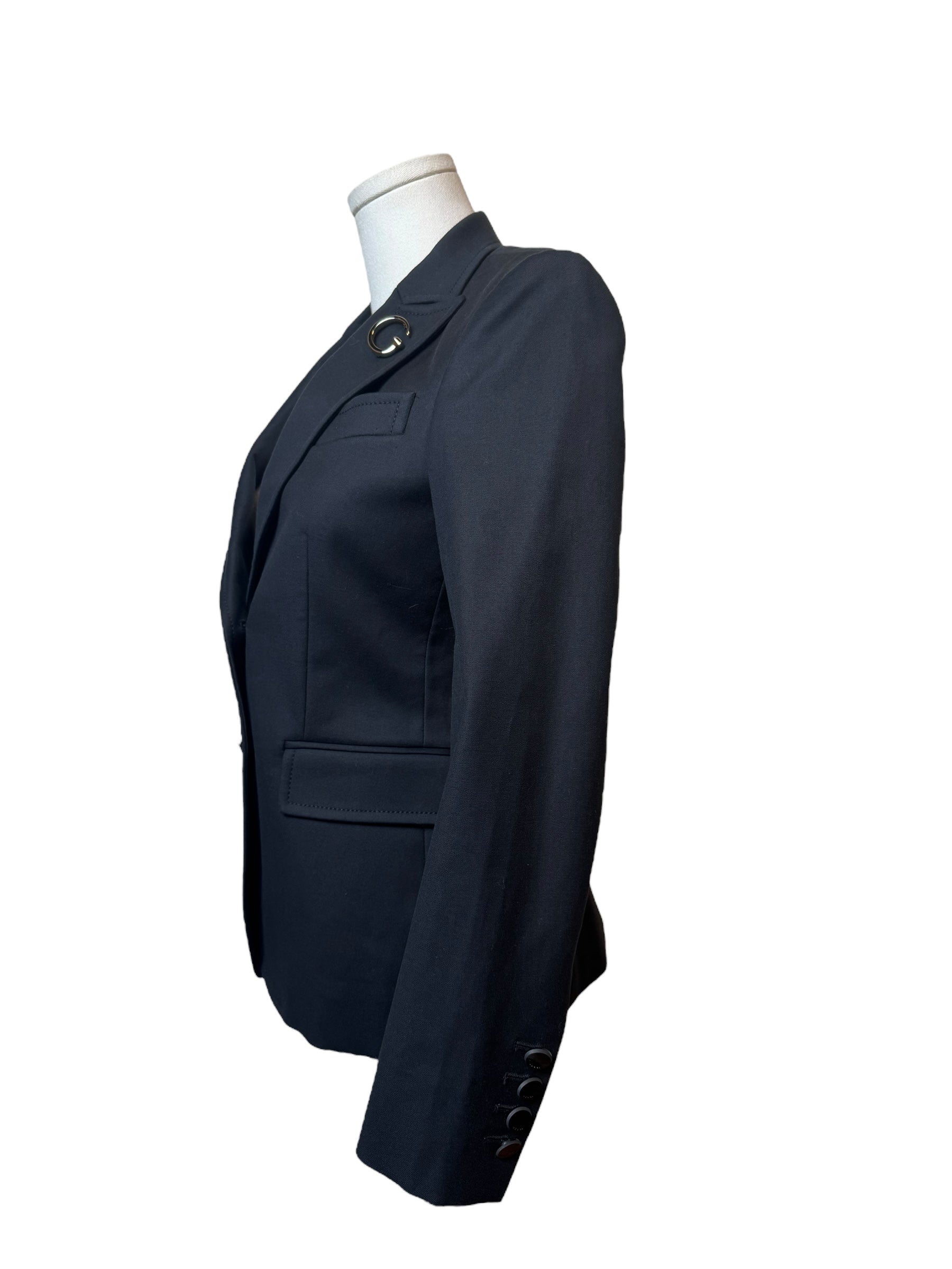 Gucci Black Blazer with Pin