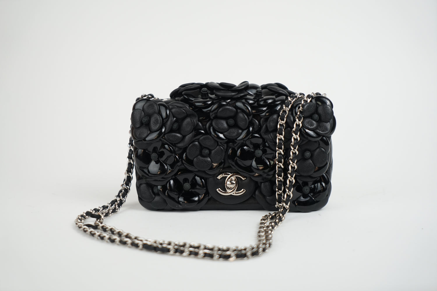 Chanel Lambskin Mini Camellia Flap Bag