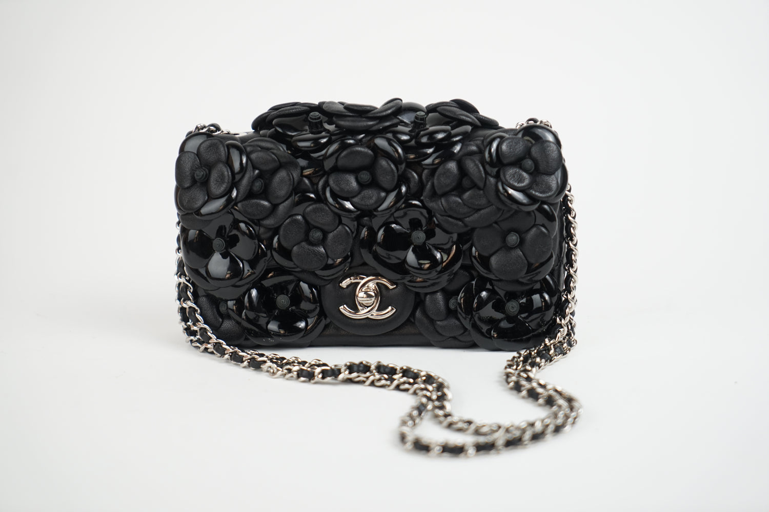 Chanel Lambskin Mini Camellia Flap Bag