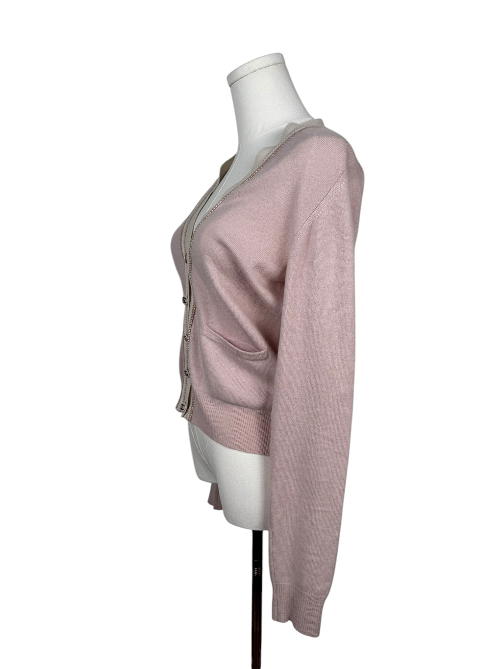 Chanel Pink Cashmere Cardigan