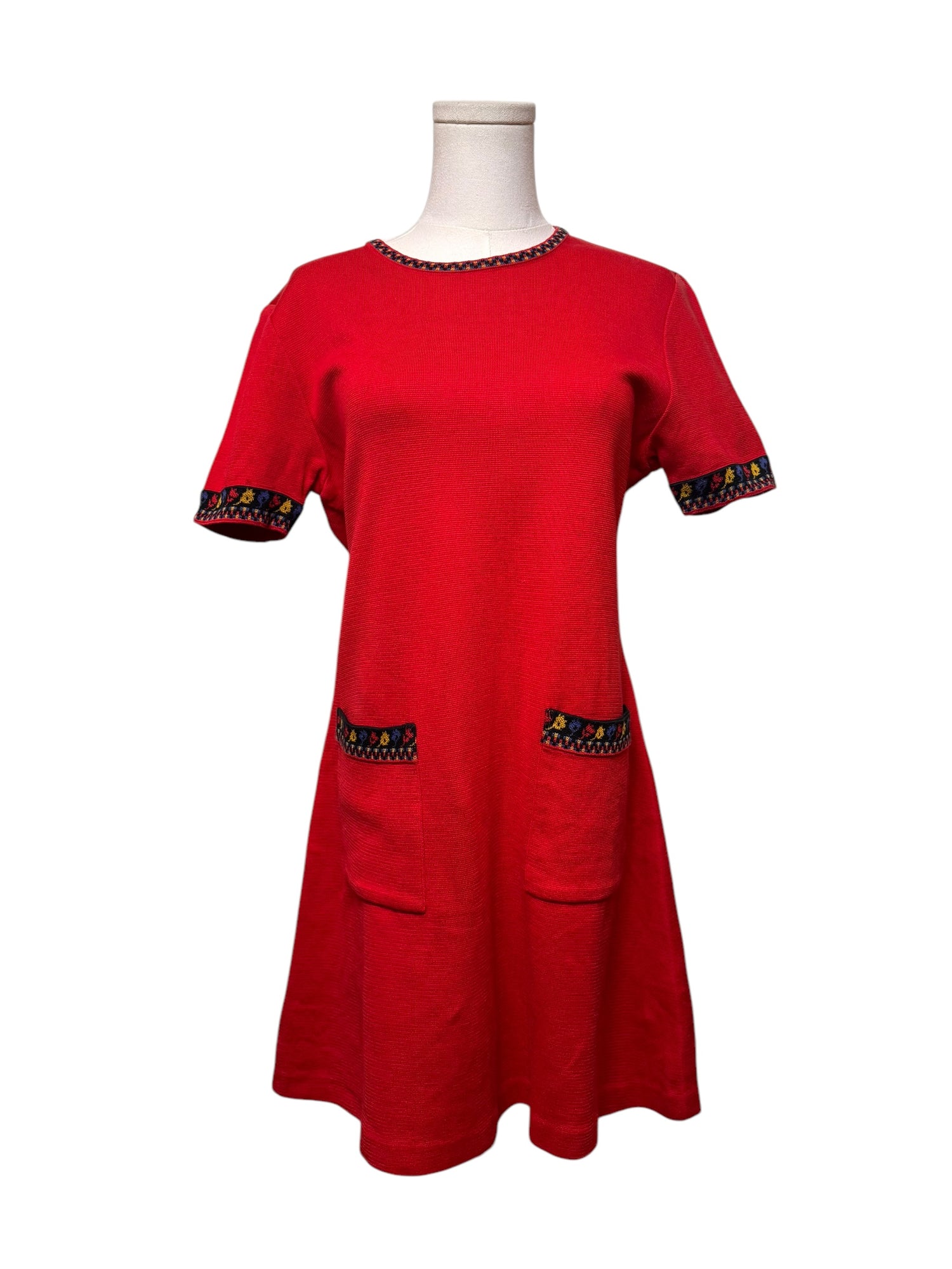 YSL Red Knit Mini Dress