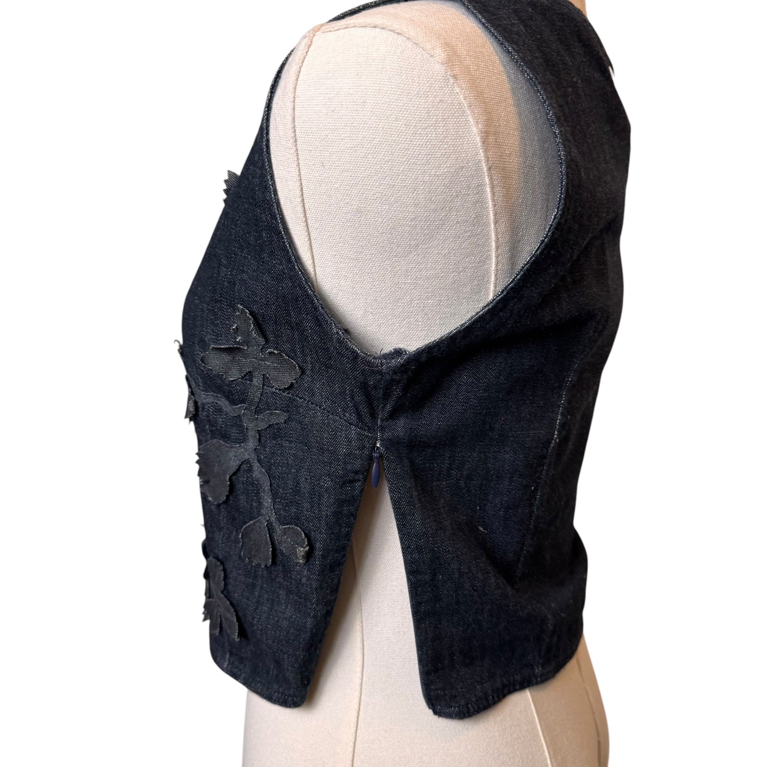 Vintage Fendi Denim Flower Tank Top