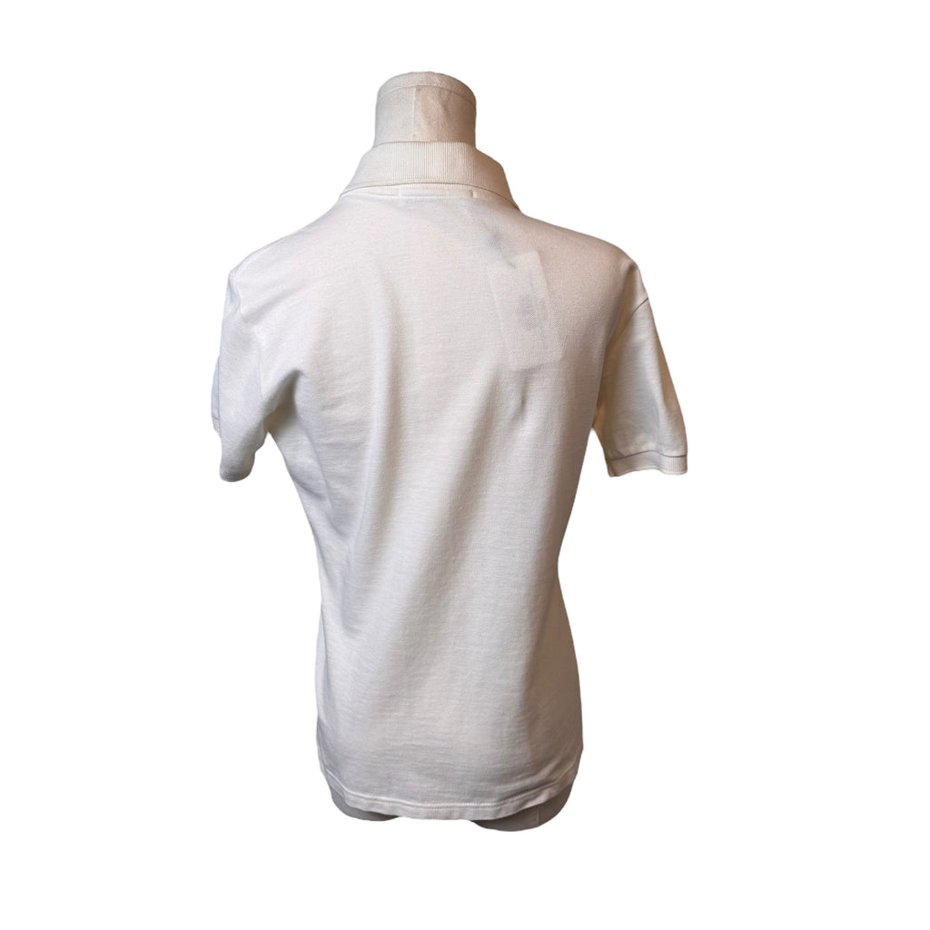 Ferragamo White Knit Polo w/ Hardware