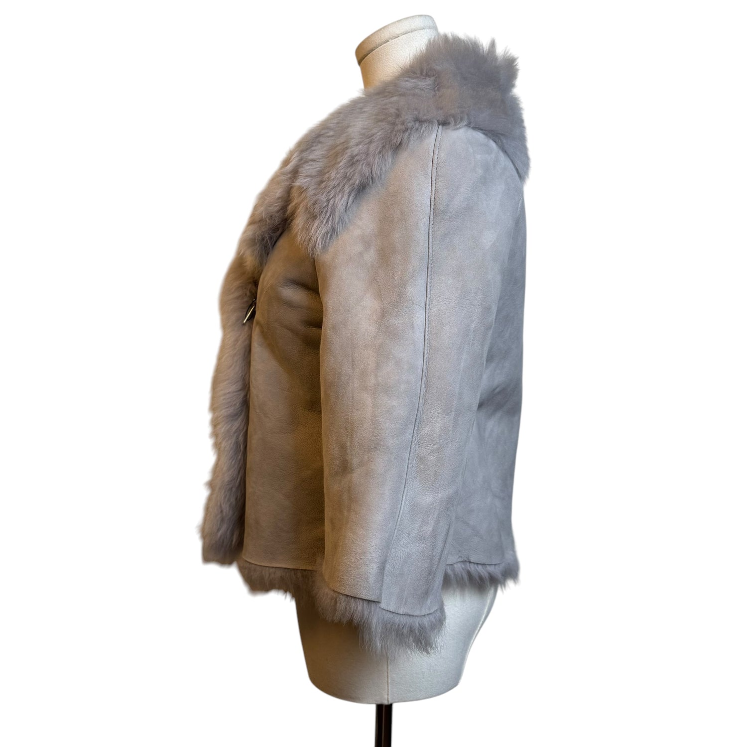 Grey Vintage Fur Jacket