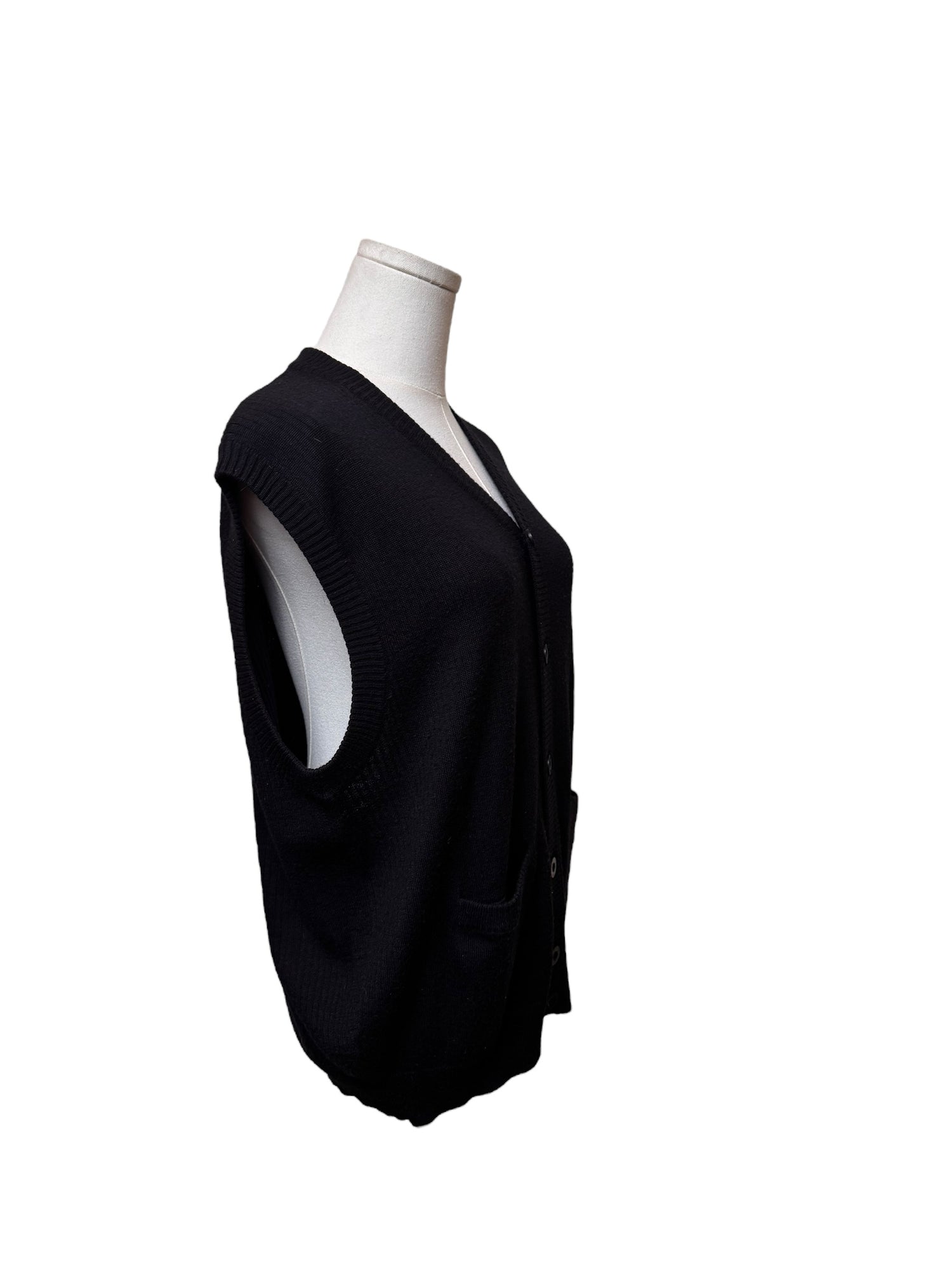 YSL Black Sweater Vest