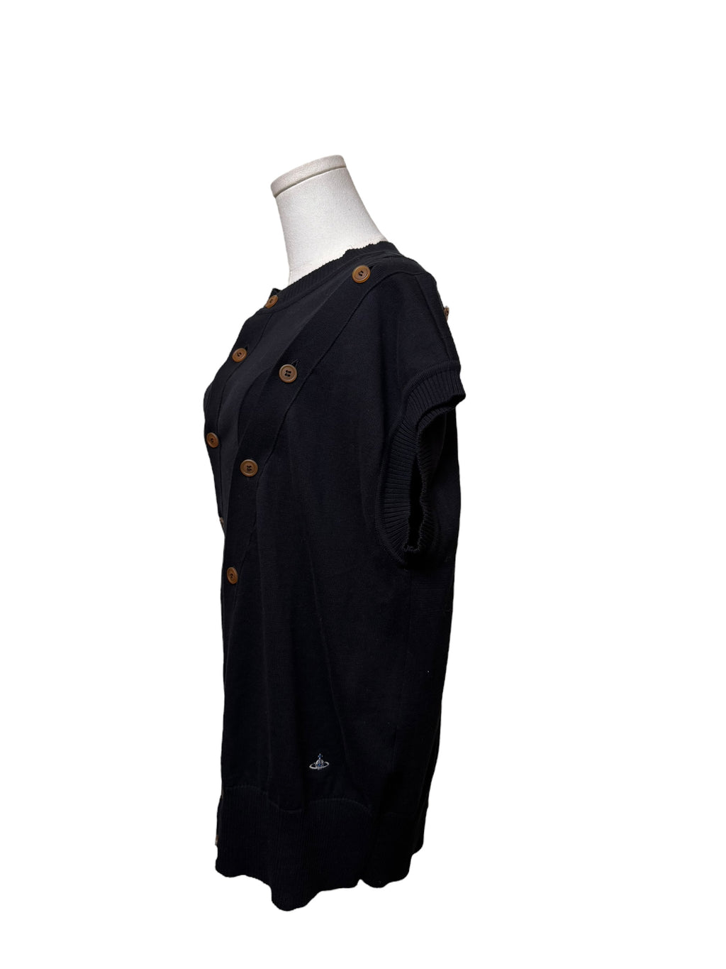 Vivienne Westwood Men Black Button Knit Top