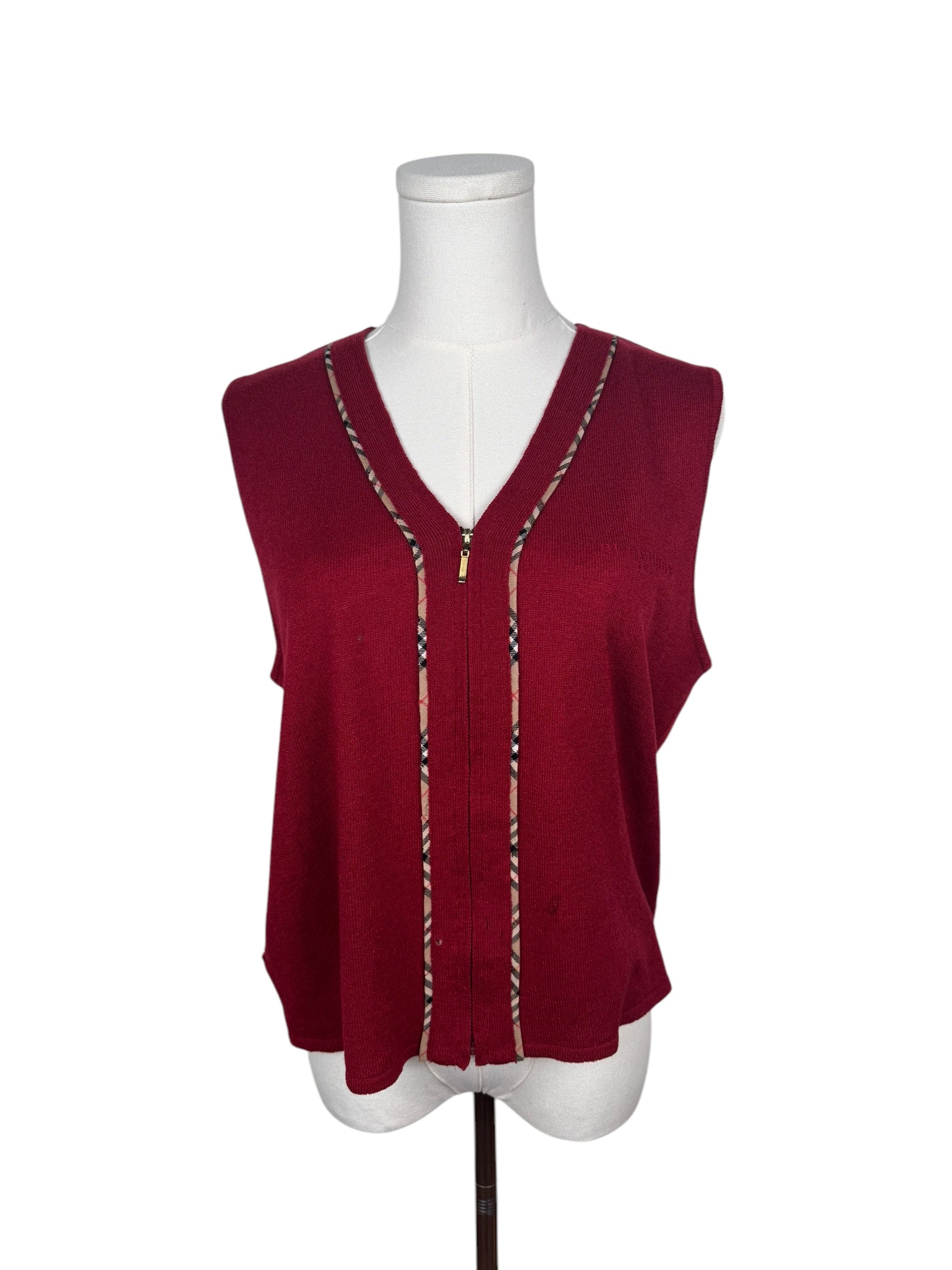 Vintage Burberry Red Top