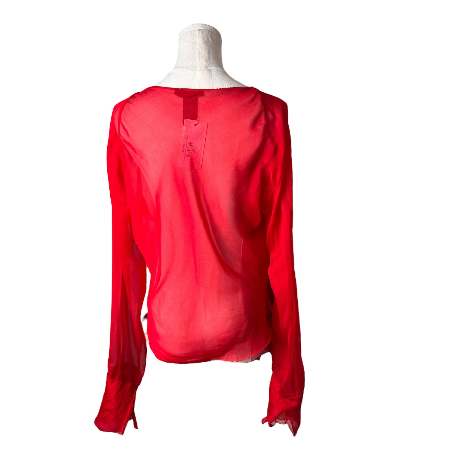 Donna Karan Draped Silk Top