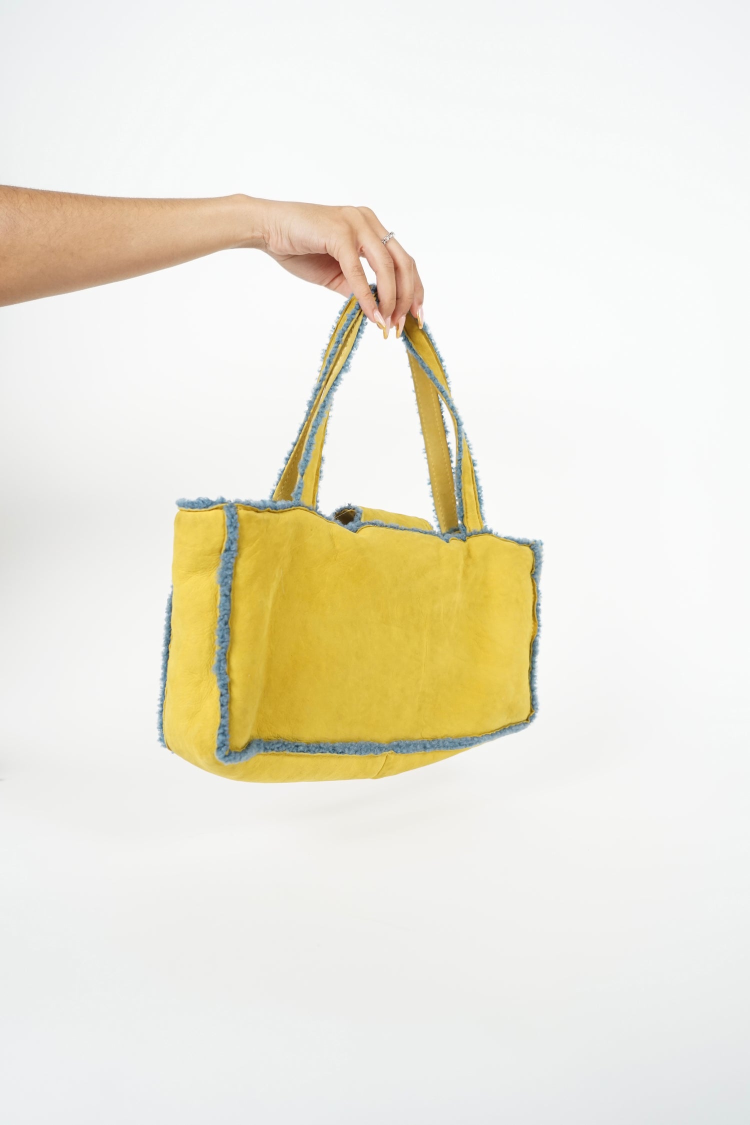 Chanel Yellow Shearling Bag