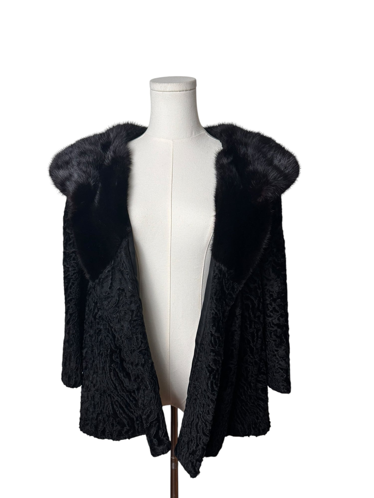 Black Vintage Fur Jacket