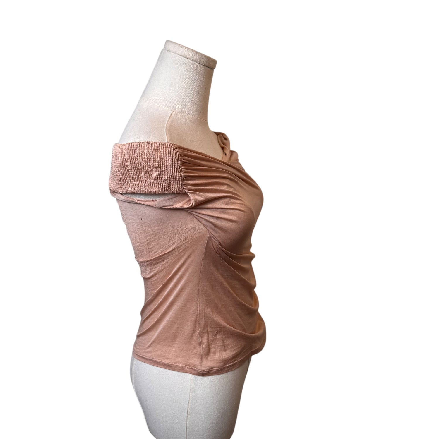 Gucci Pink Off The Shoulder Wrap Sleeveless Top by Tom Ford
