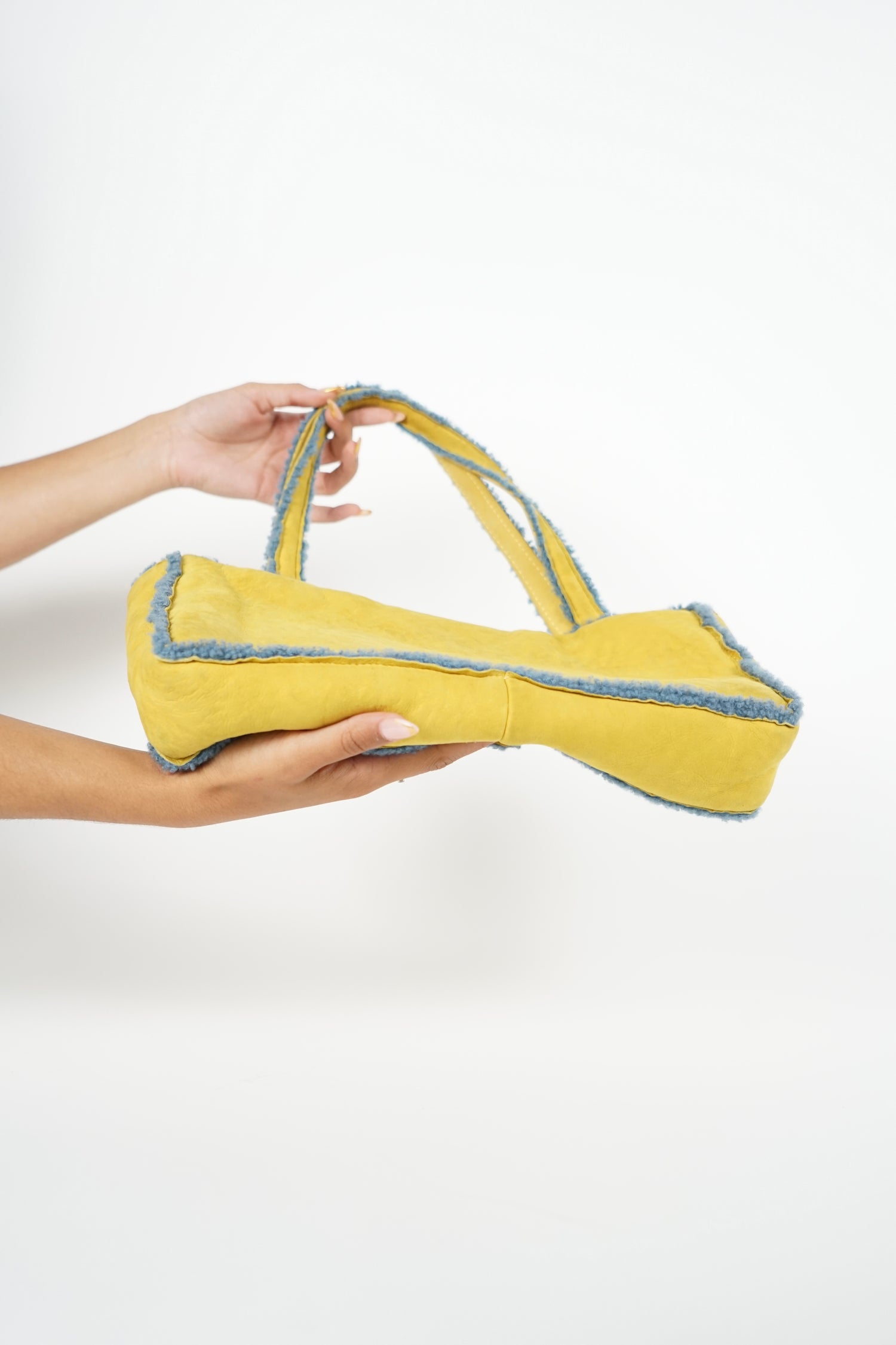 Chanel Yellow Shearling Bag