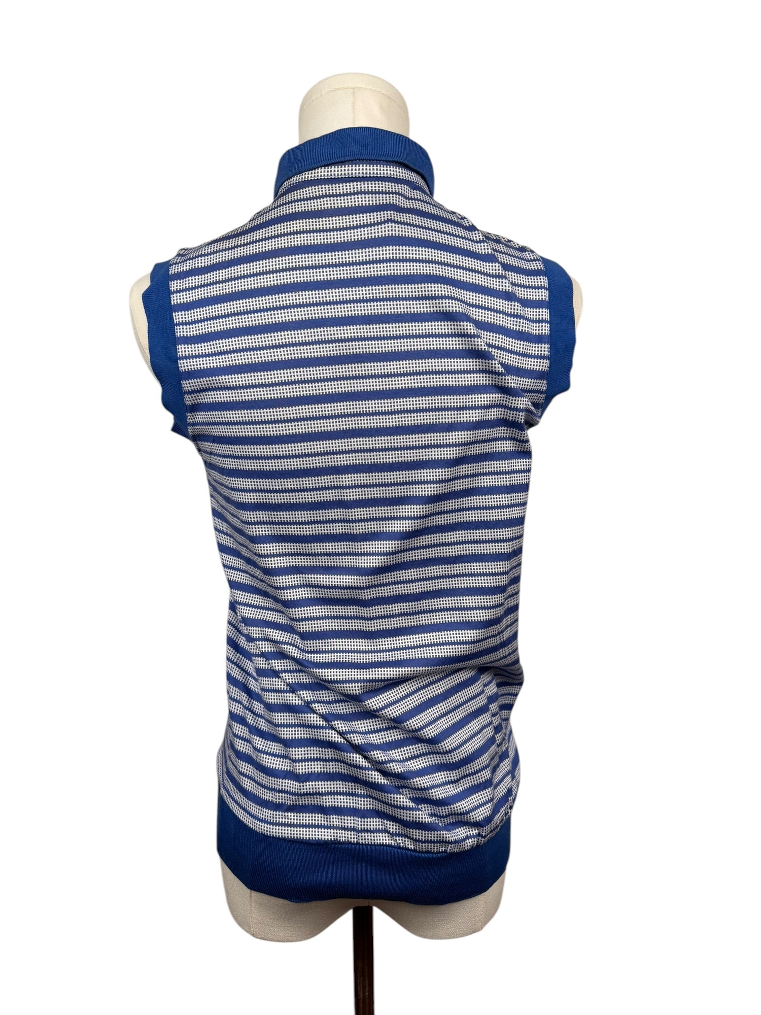 Christian Dior Sports Blue Striped Polo Top