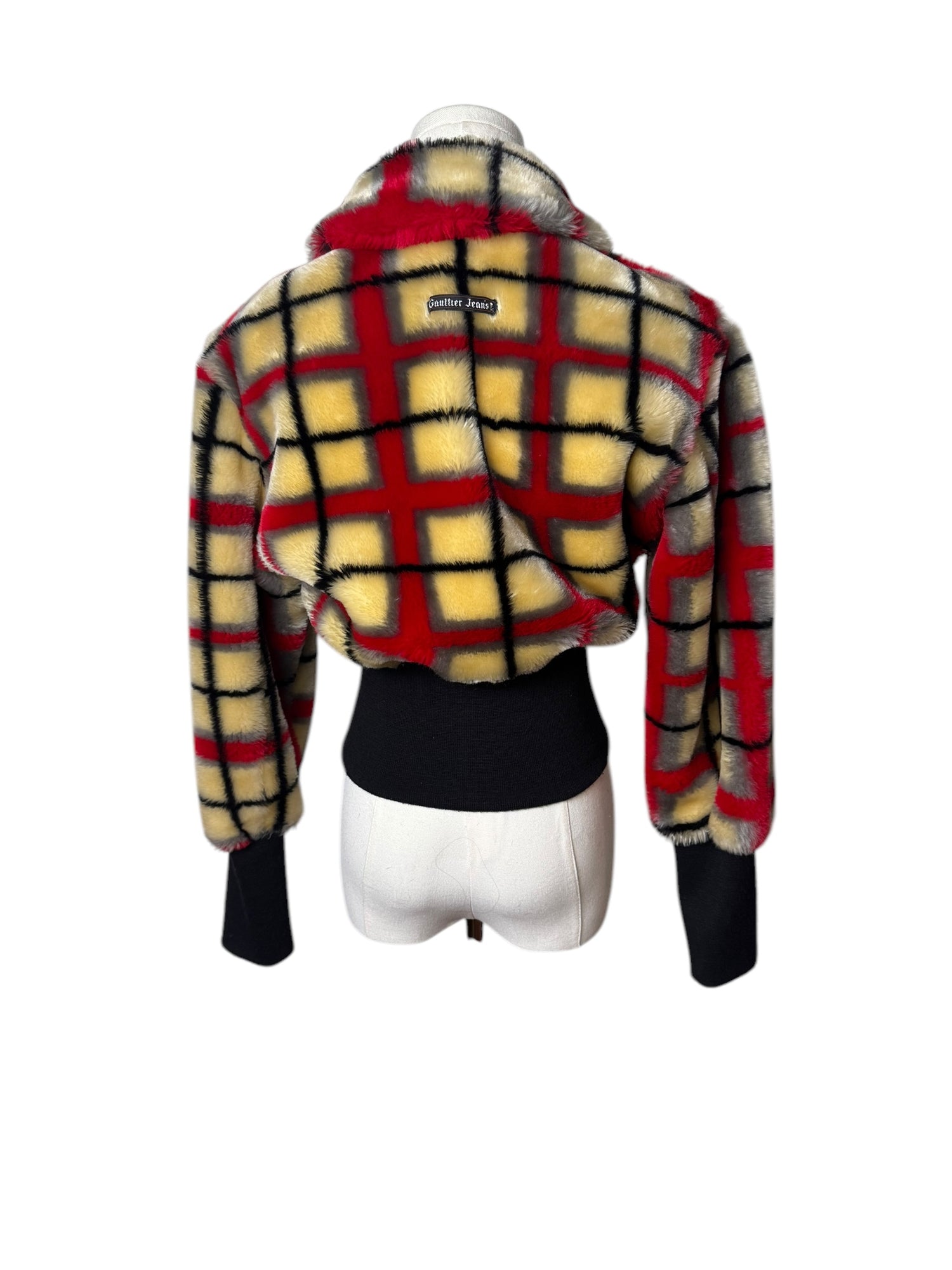 Gaultier Jeans Cropped Plaid Jacket