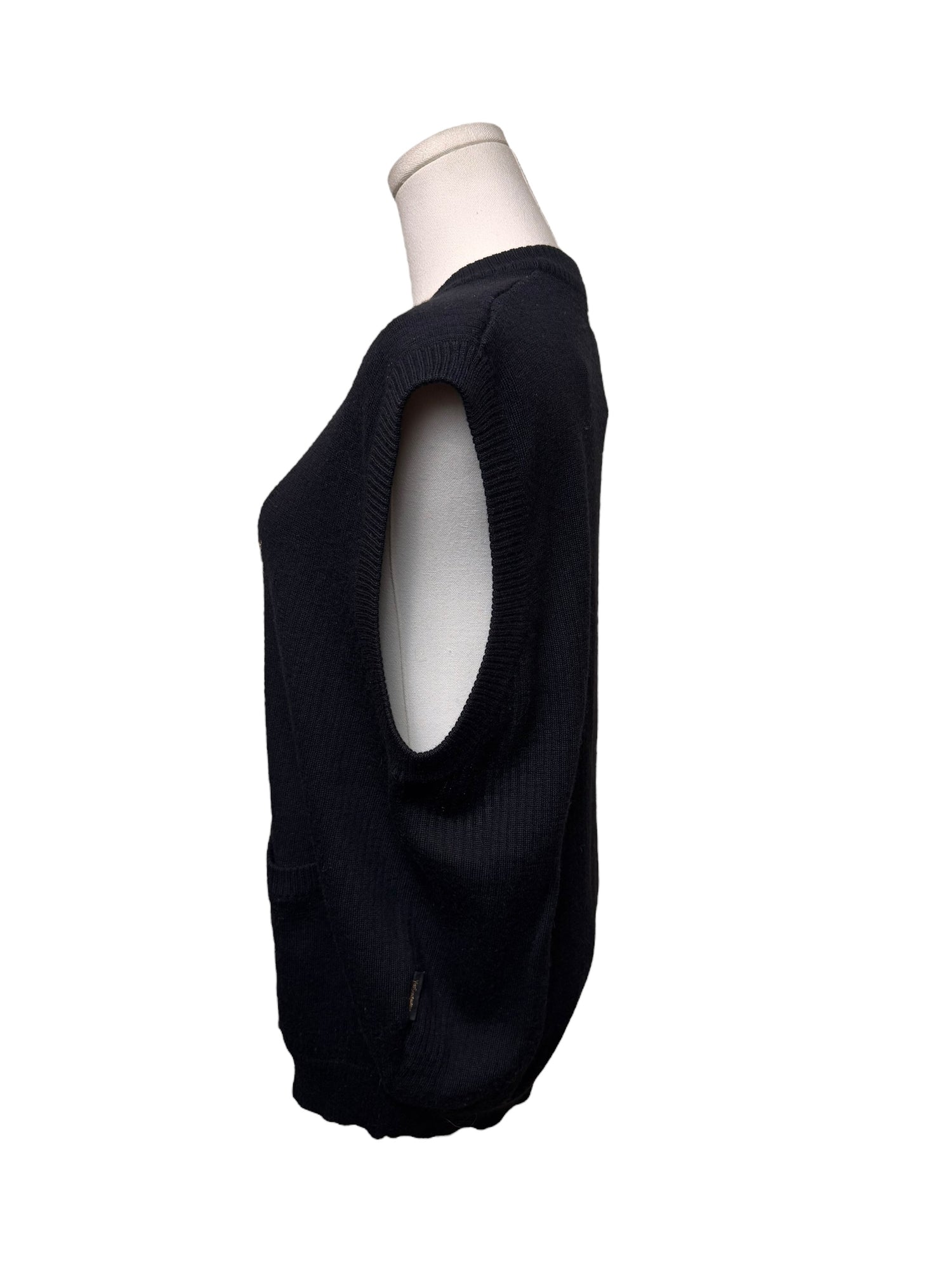 YSL Black Sweater Vest