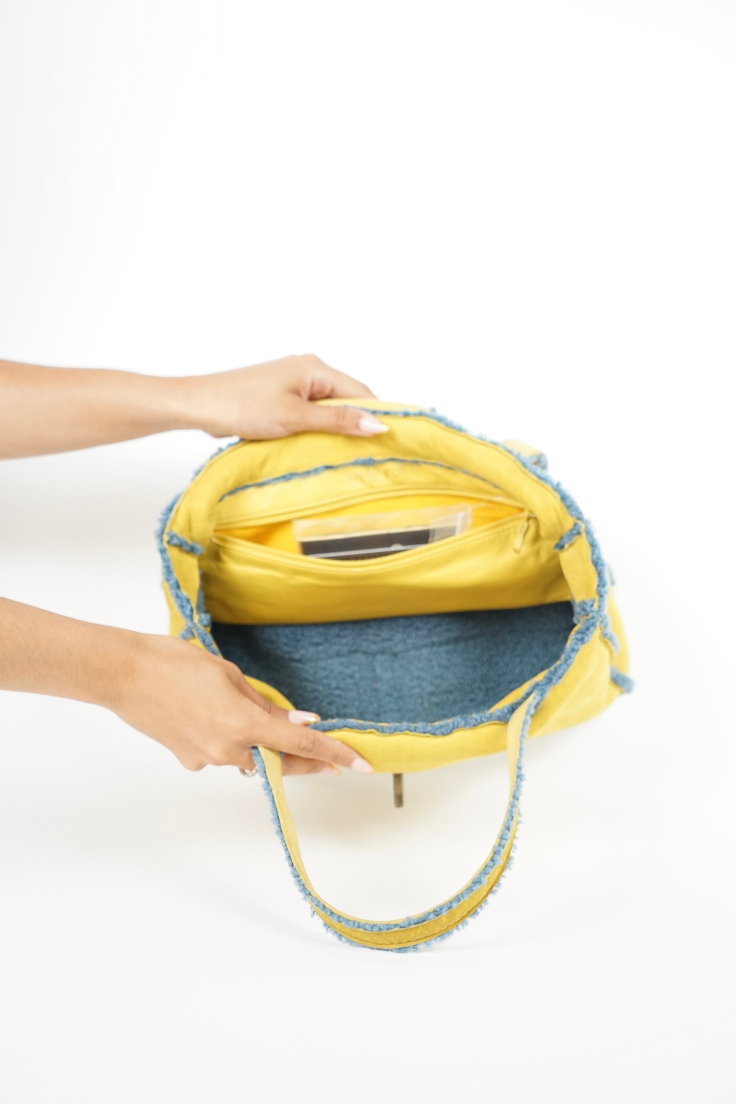 Chanel Yellow Shearling Bag